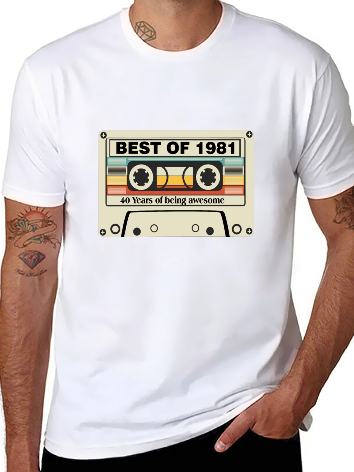 Best of 1981 40th Birthday Cassette Tape T-Shirt