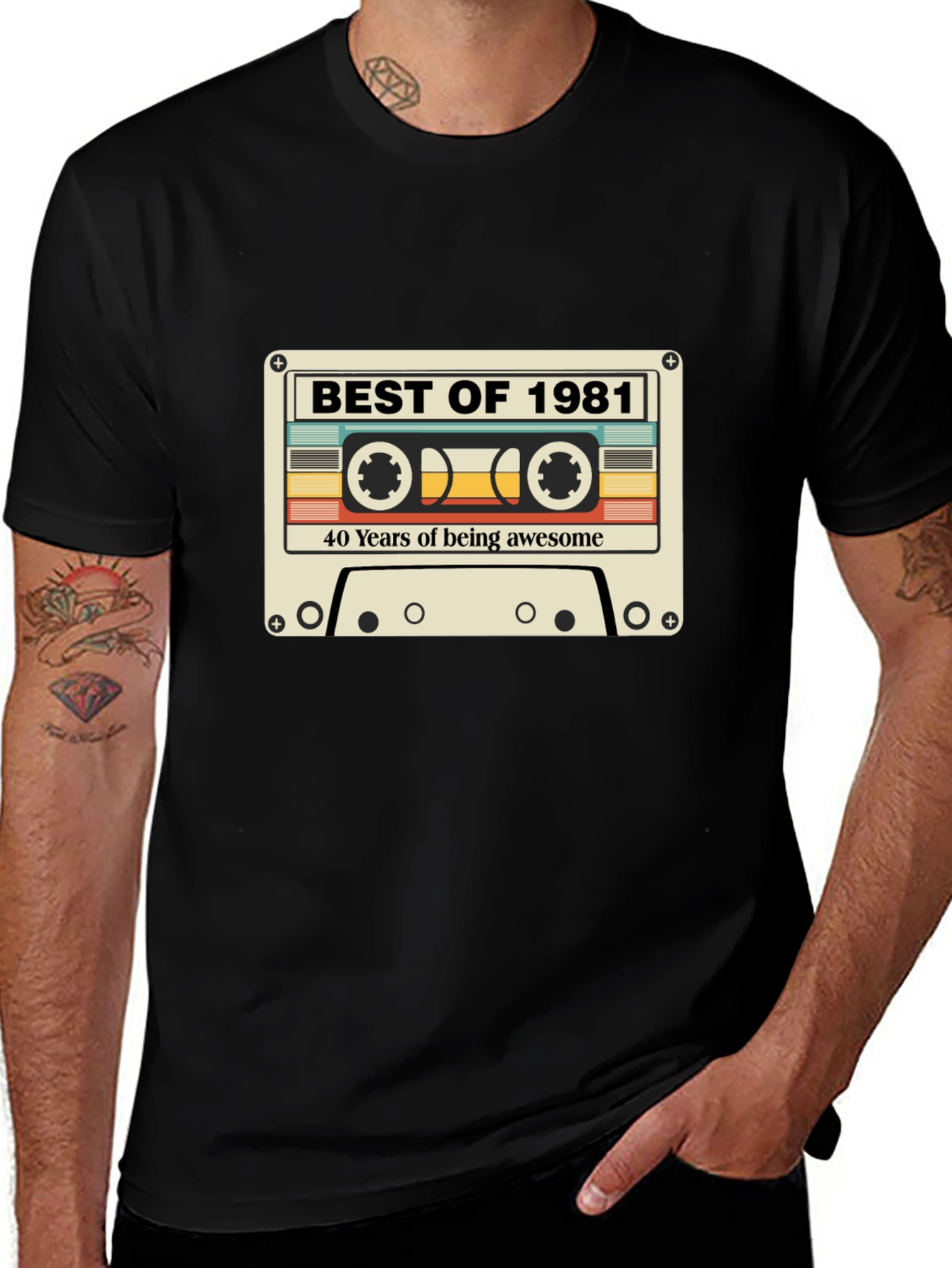 Best of 1981 40th Birthday Cassette Tape T-Shirt