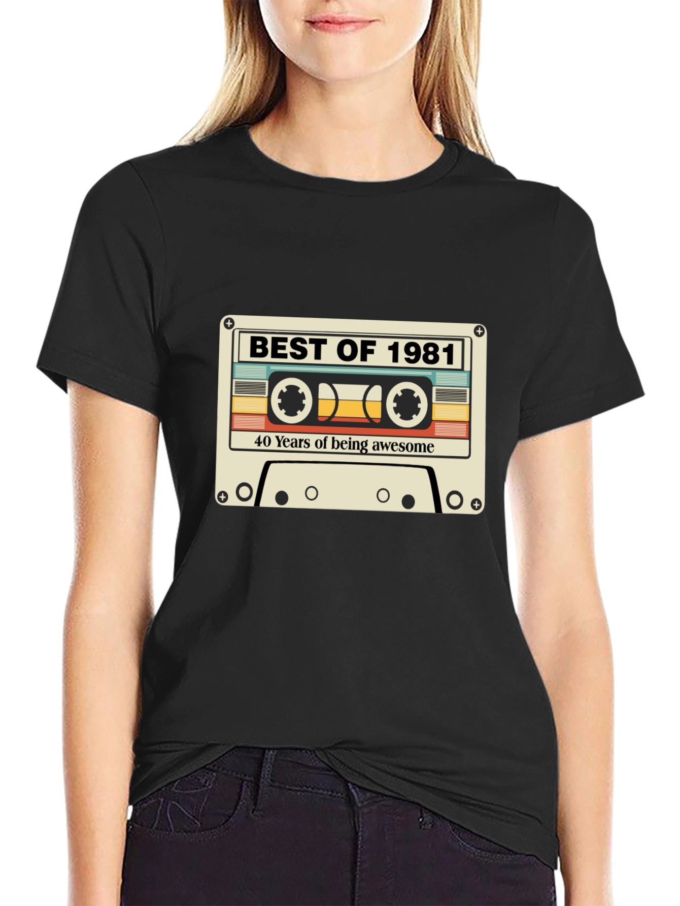 Best of 1981 40th Birthday Cassette Tape T-Shirt