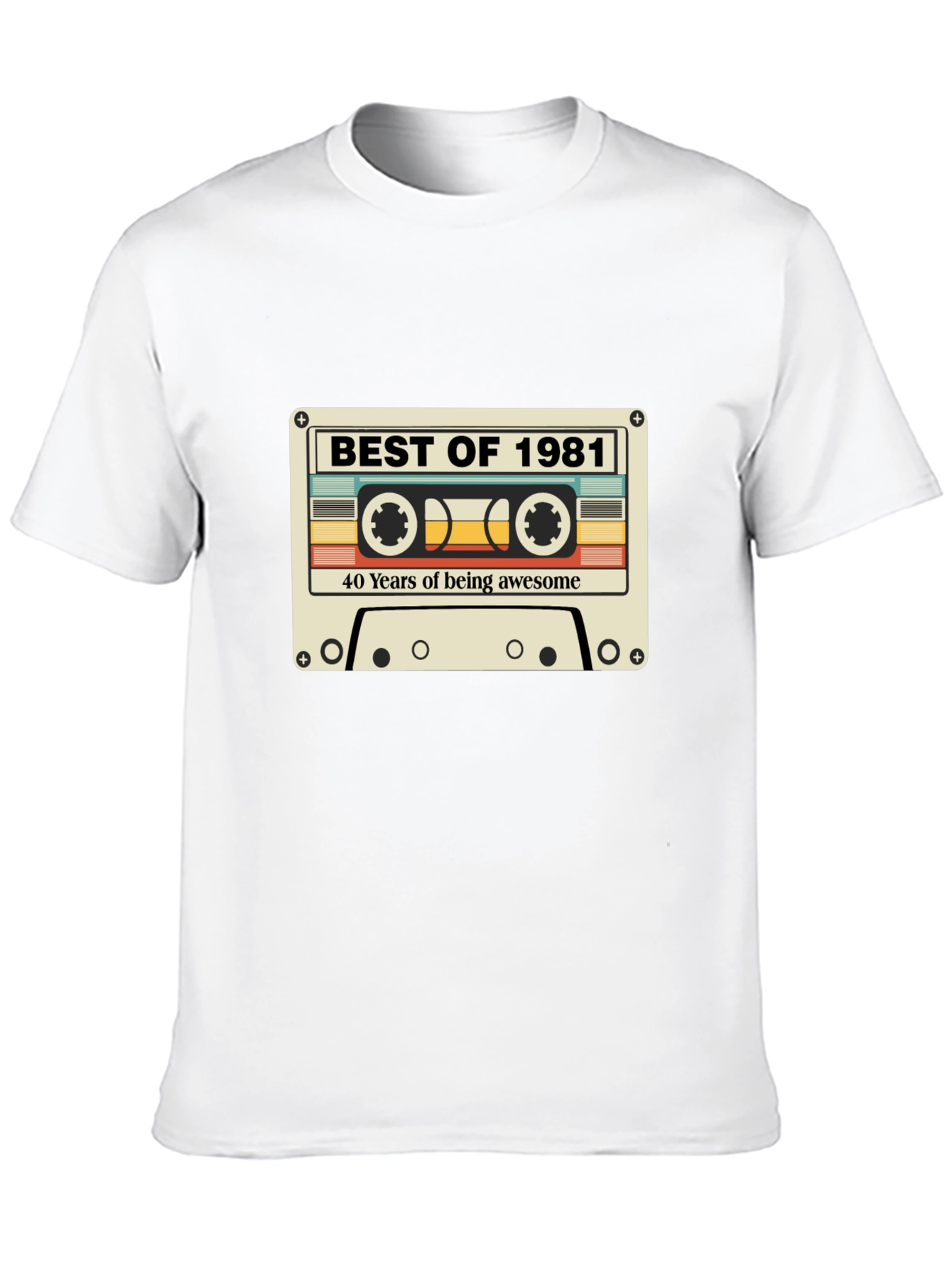 Best of 1981 40th Birthday Cassette Tape T-Shirt