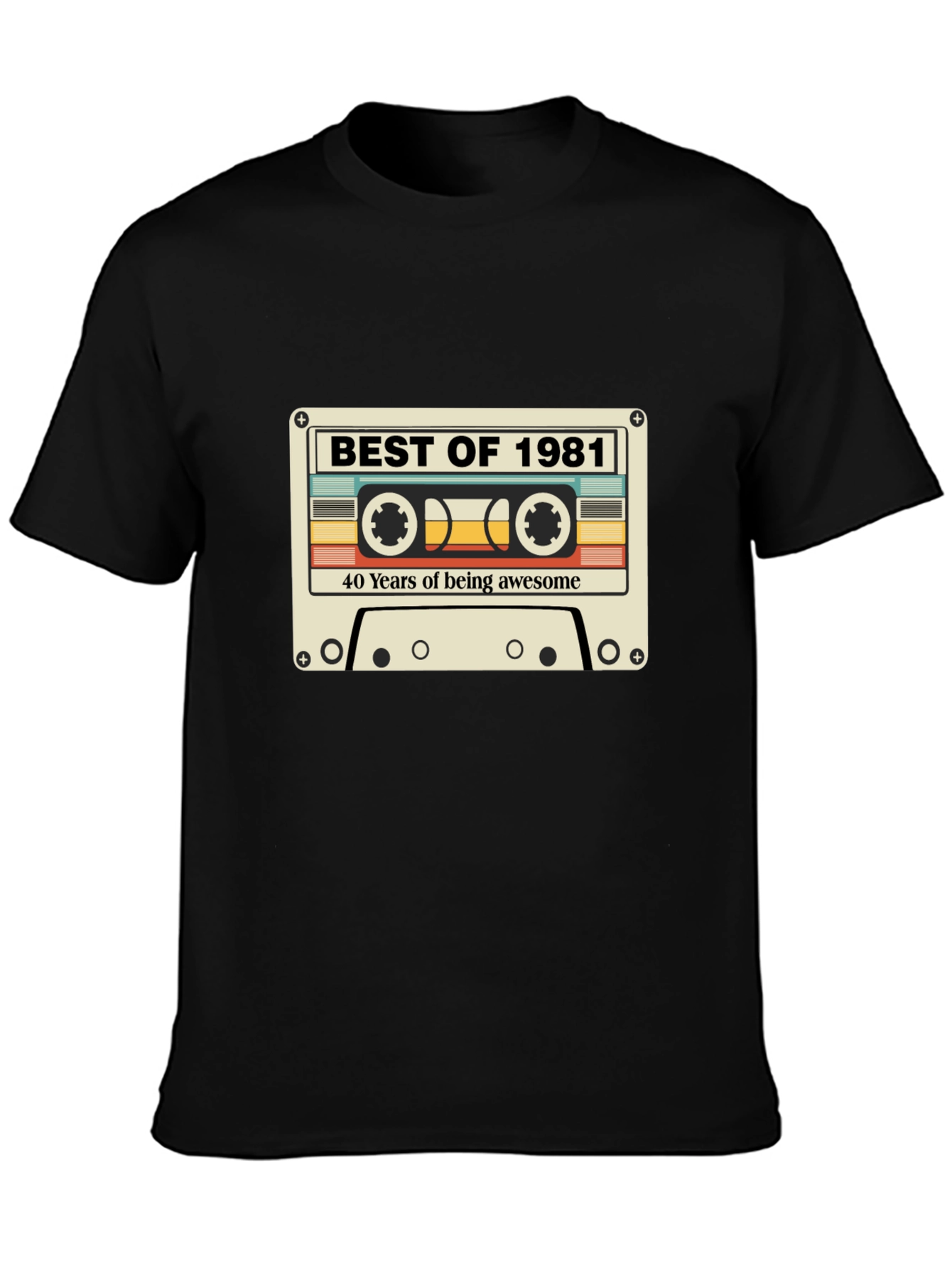 Best of 1981 40th Birthday Cassette Tape T-Shirt