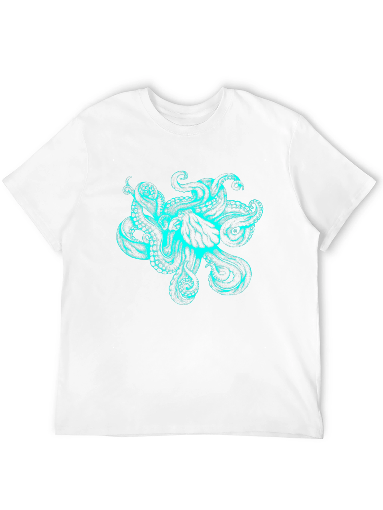 Octopus Graphic Print Mens T-Shirt - Black