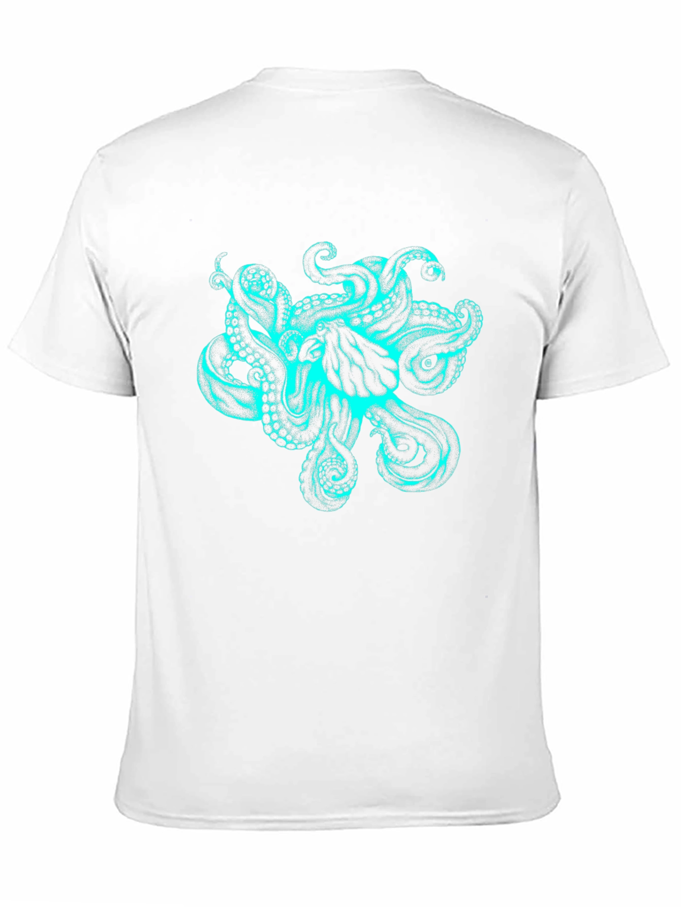 Octopus Graphic Print Mens T-Shirt - Black