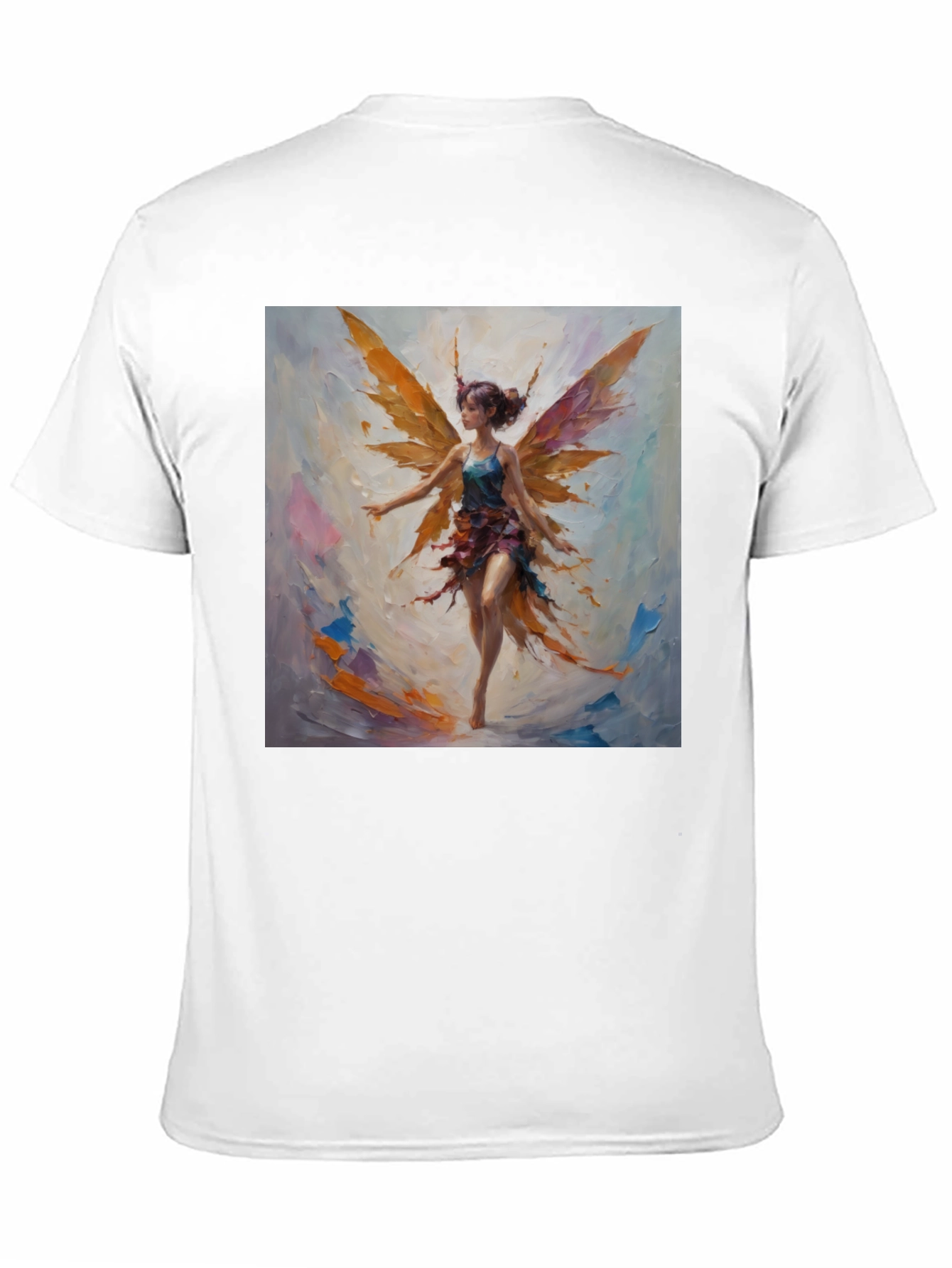 Fantasy Fairy Graphic Tee - Artistic Black T-Shirt