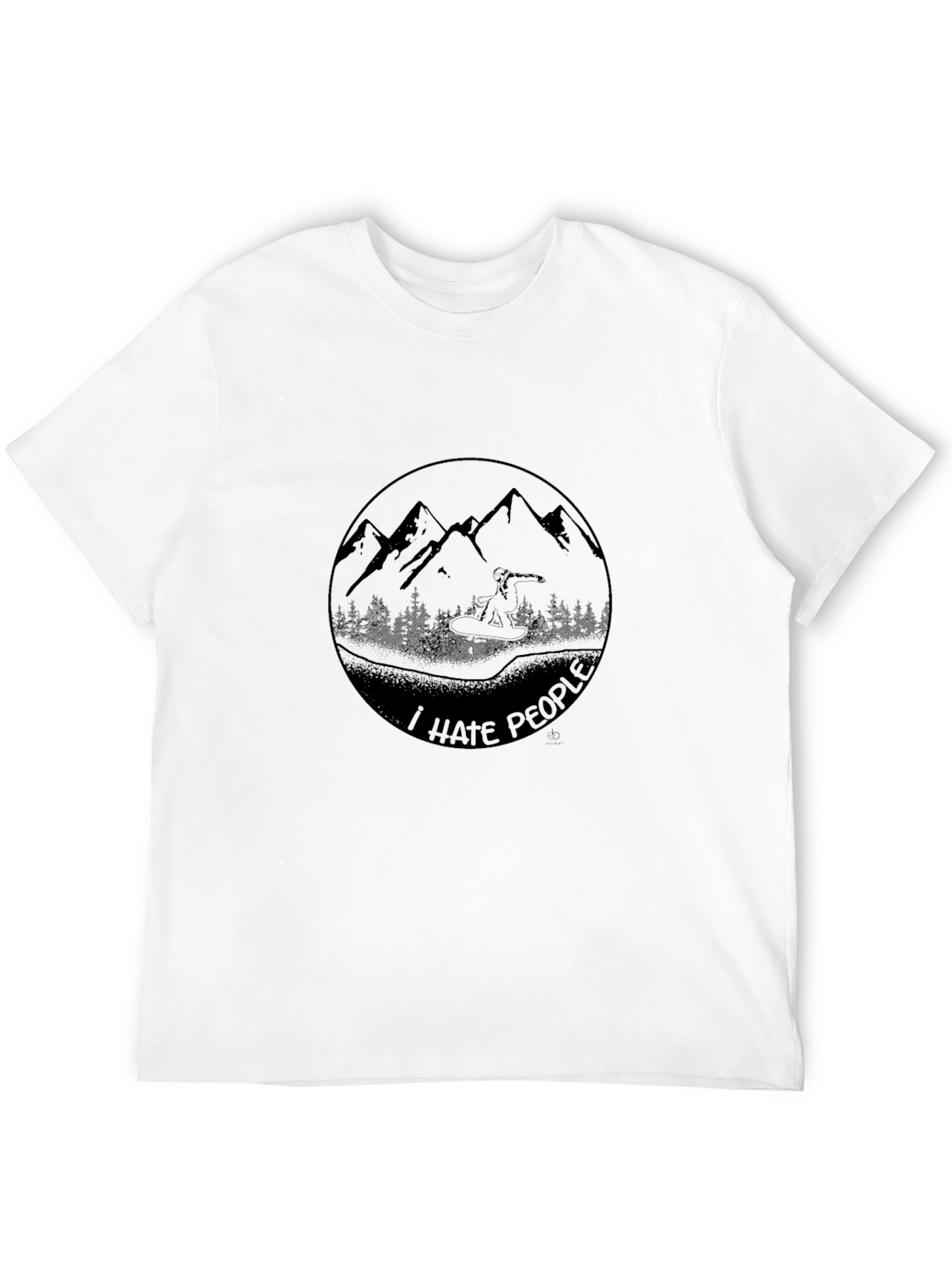 I Hate People Graphic T-Shirt - Mountain Design