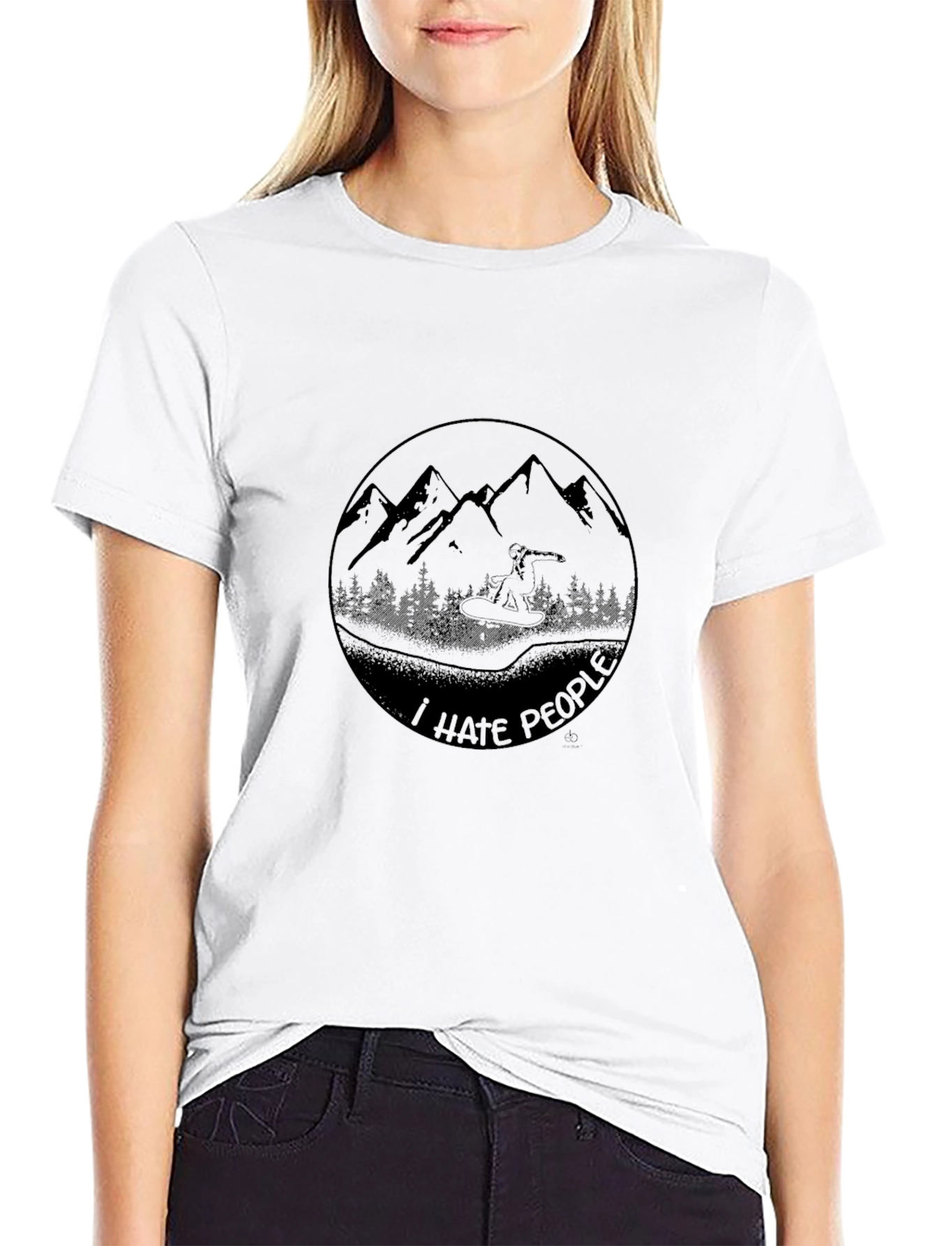 I Hate People Graphic T-Shirt - Mountain Design