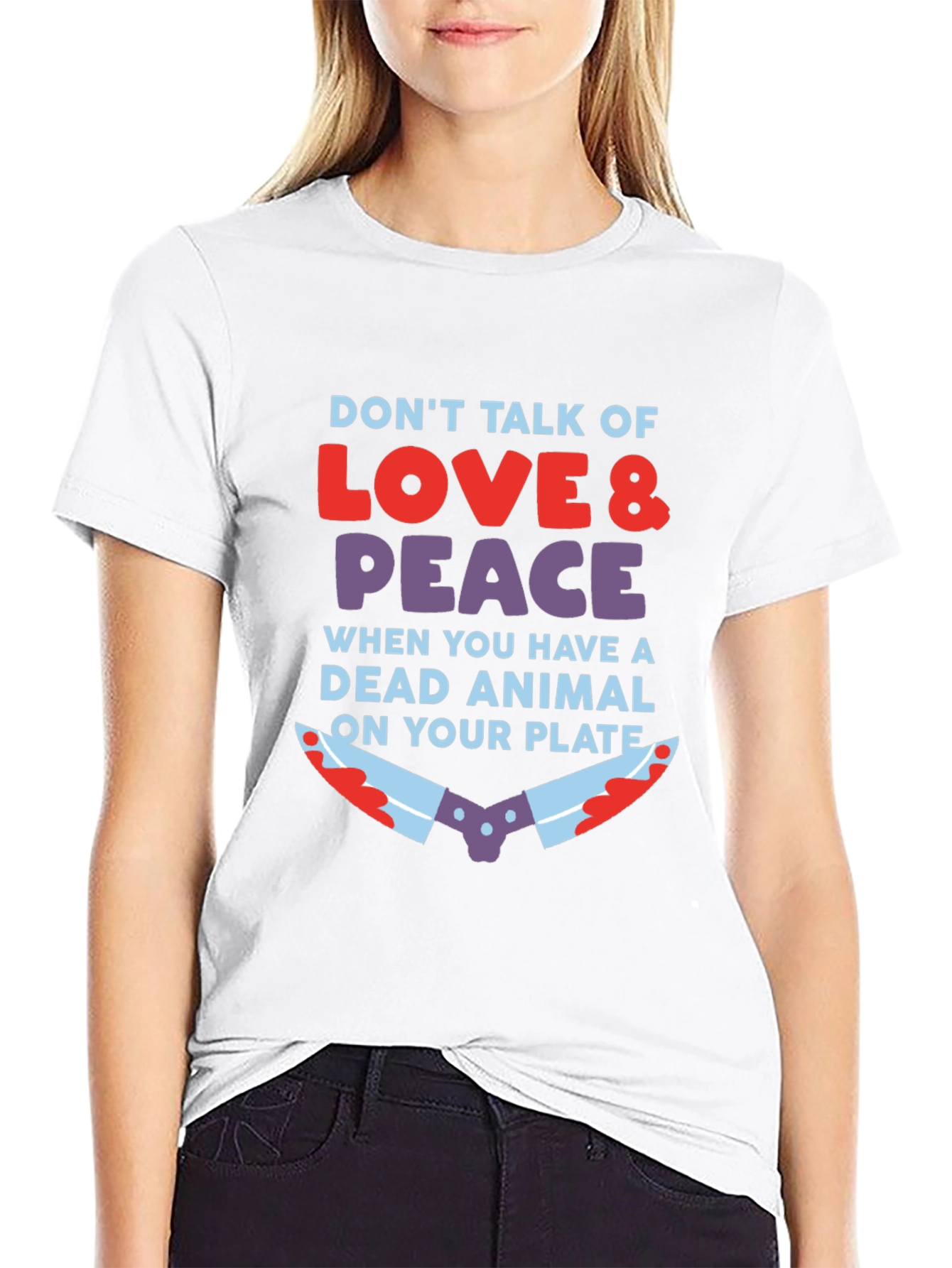 Vegan Love & Peace T-Shirt - Animal Rights Tee