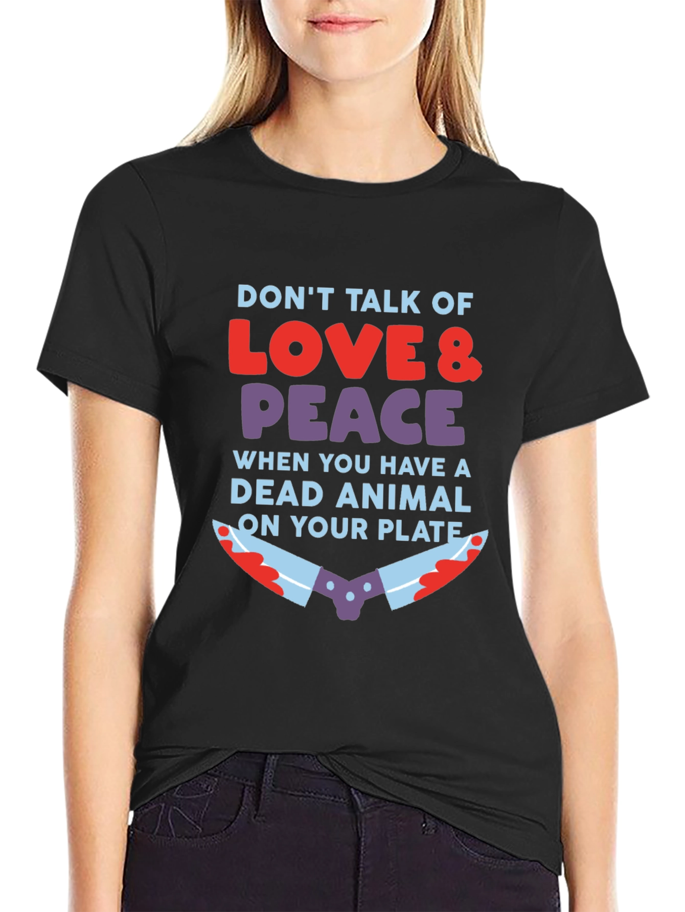 Vegan Love & Peace T-Shirt - Animal Rights Tee