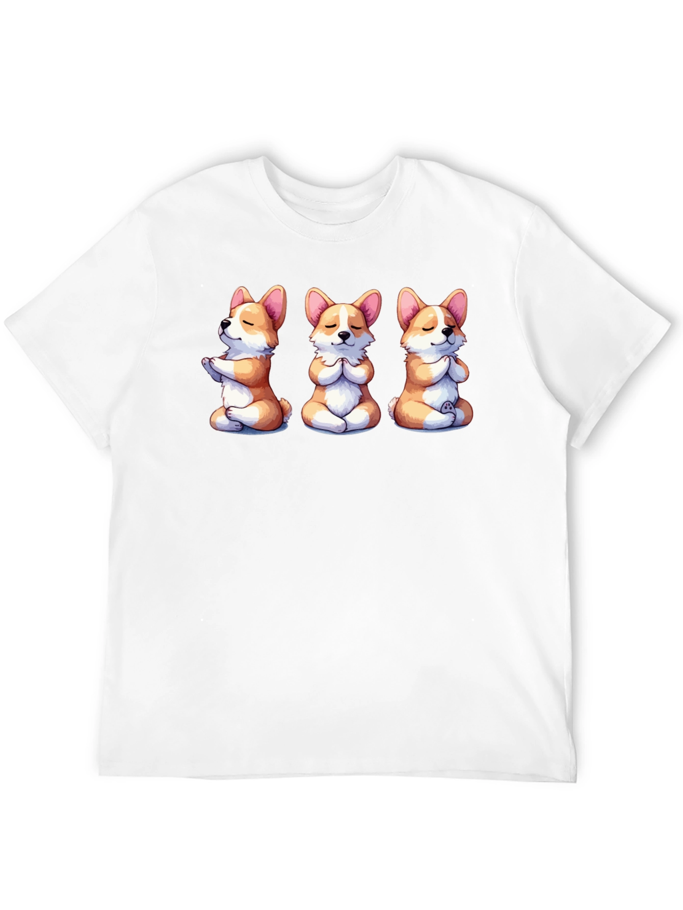 Meditating Corgis T-Shirt - Black