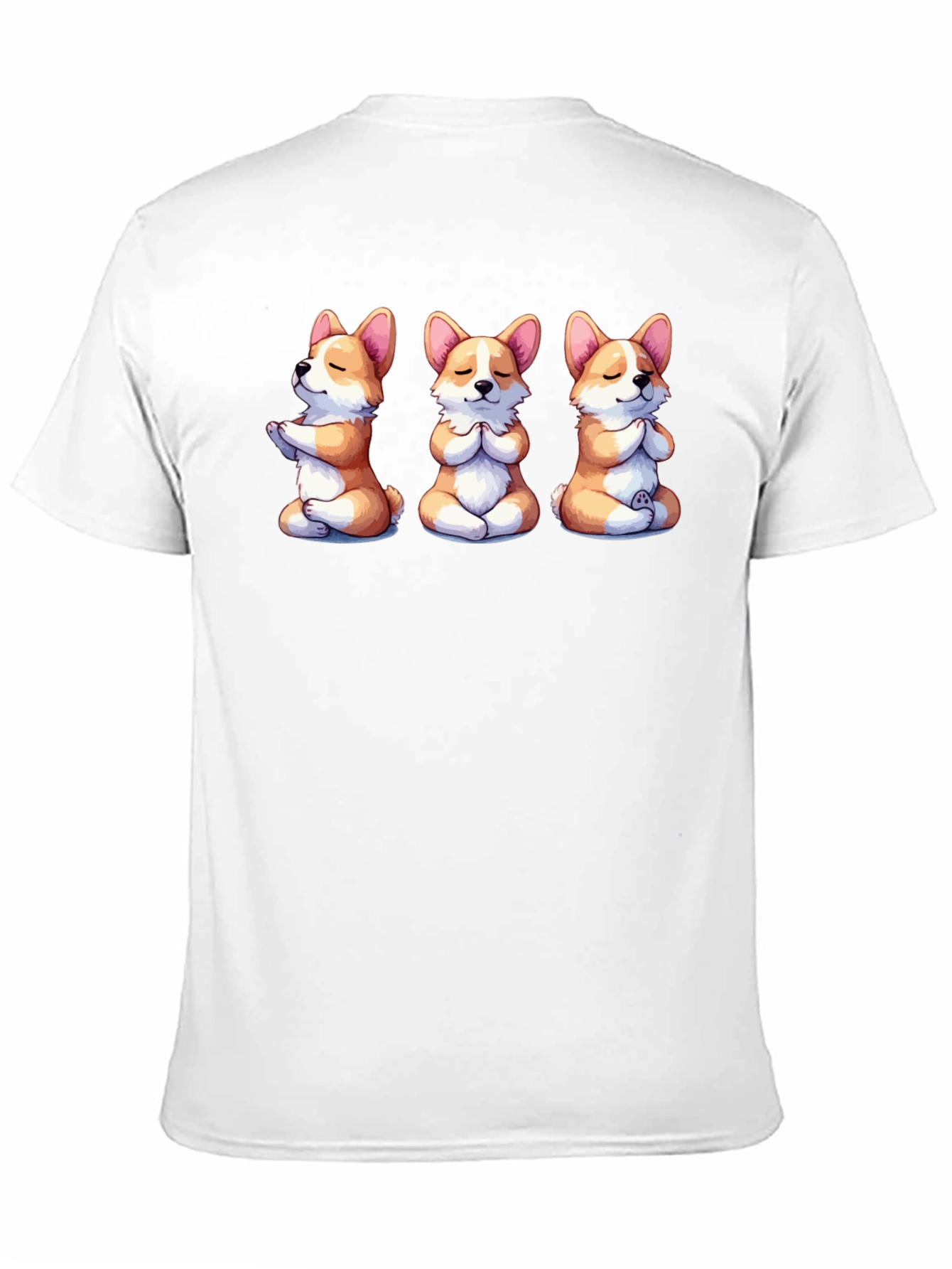 Meditating Corgis T-Shirt - Black