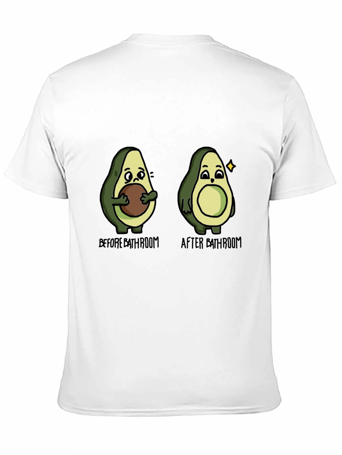 Avocado Before & After Bathroom Humor T-Shirt