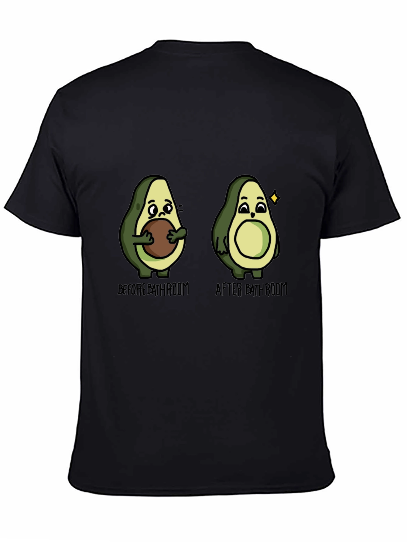 Avocado Before & After Bathroom Humor T-Shirt