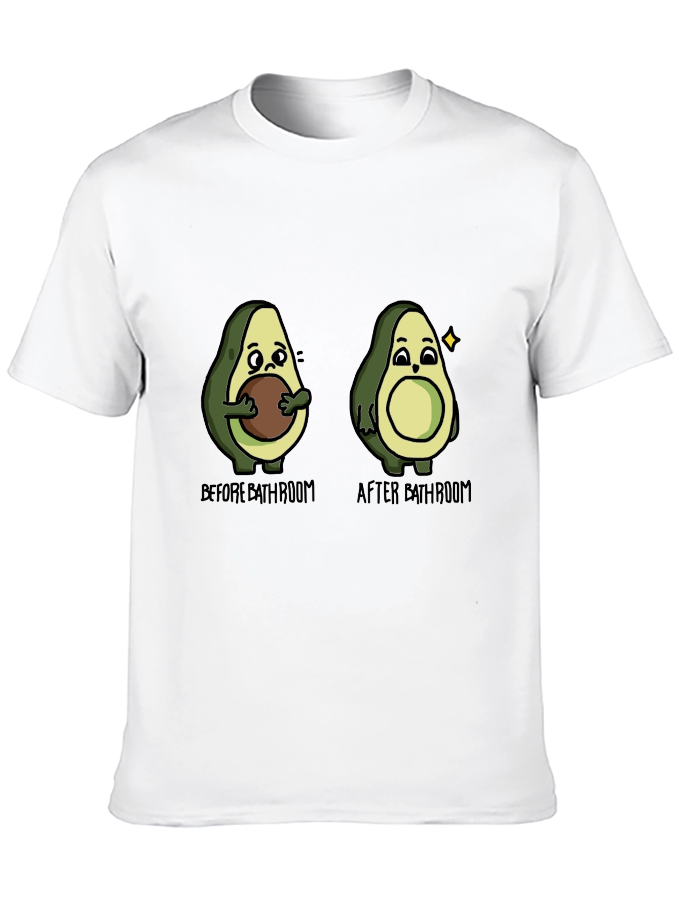 Avocado Before & After Bathroom Humor T-Shirt
