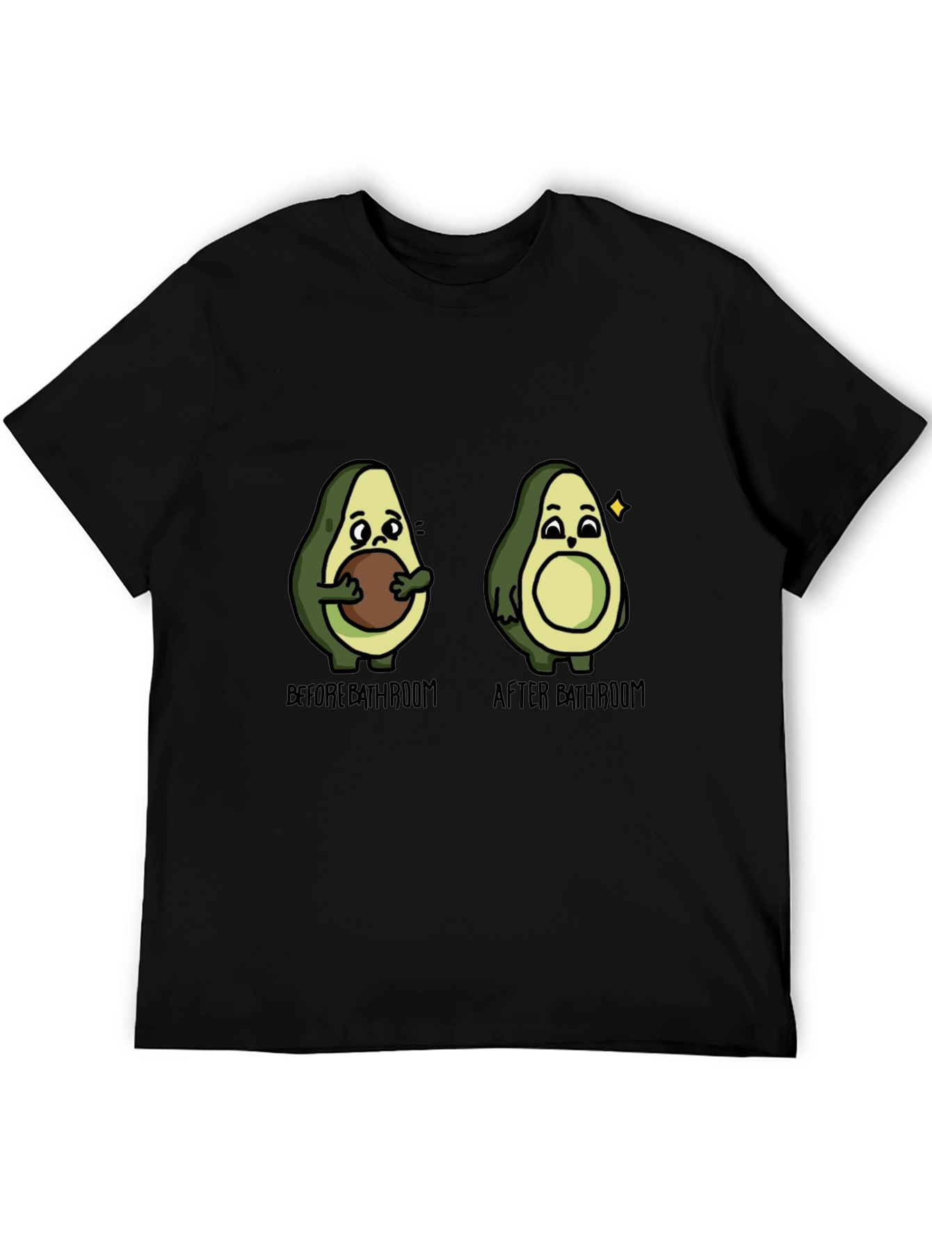 Avocado Before & After Bathroom Humor T-Shirt