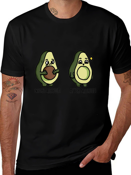 Avocado Before & After Bathroom Humor T-Shirt