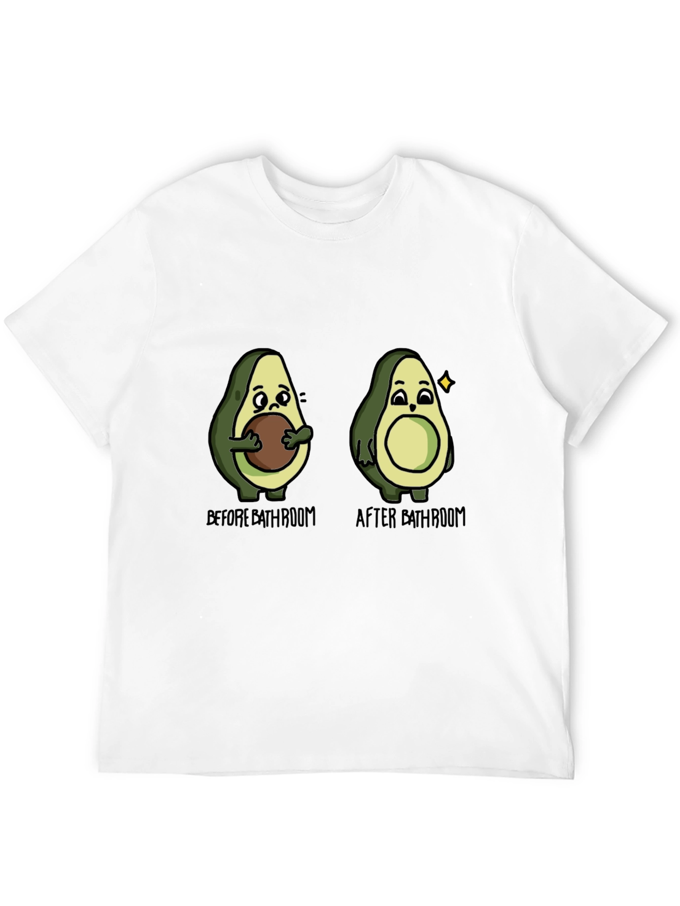 Avocado Before & After Bathroom Humor T-Shirt
