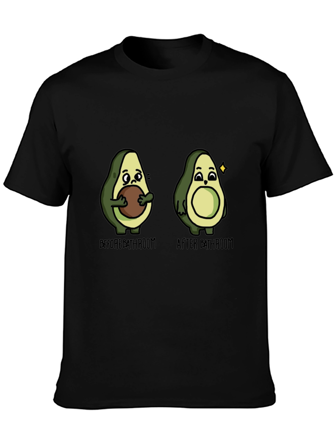 Avocado Before & After Bathroom Humor T-Shirt