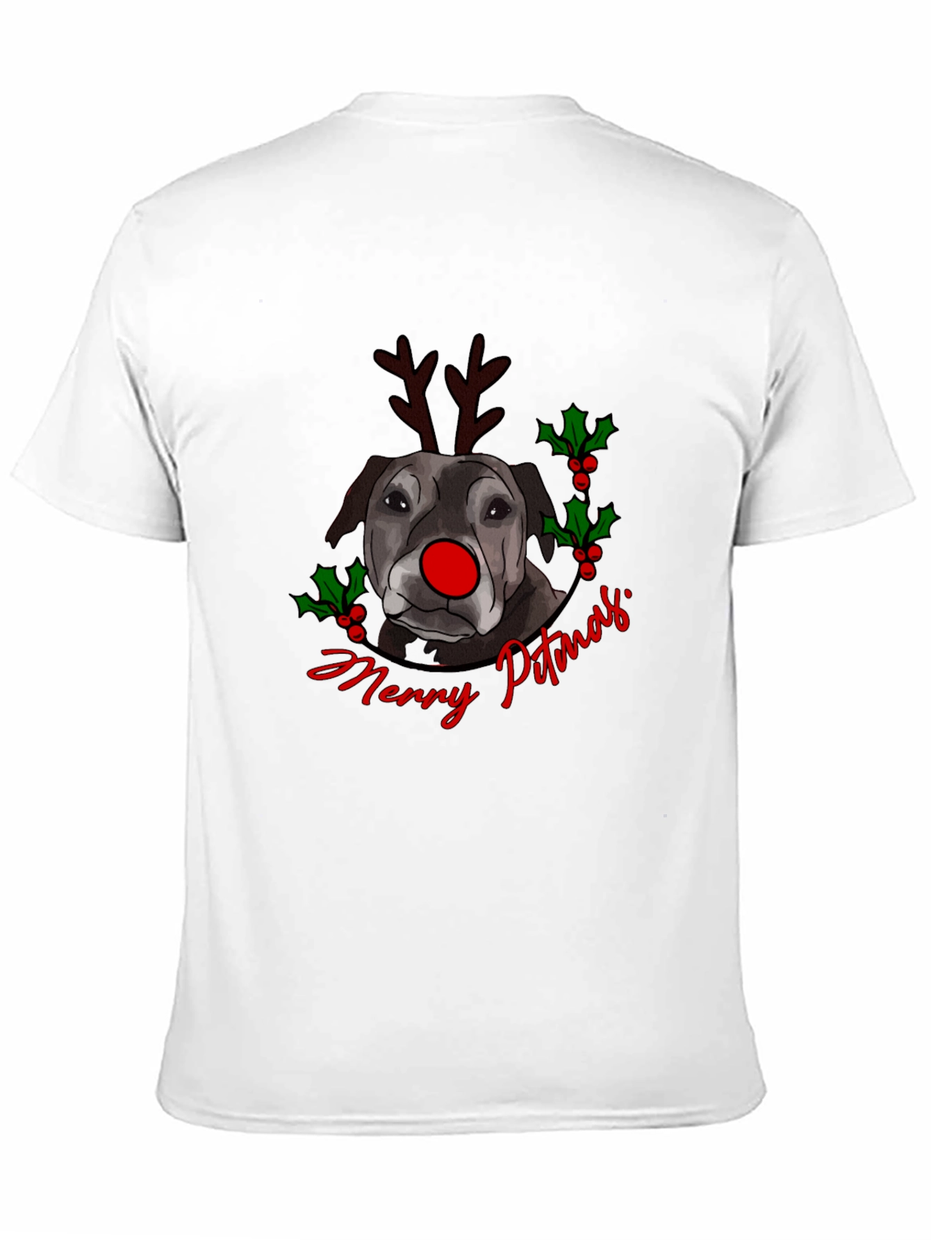 Merry Pitmas Dog Christmas T-Shirt