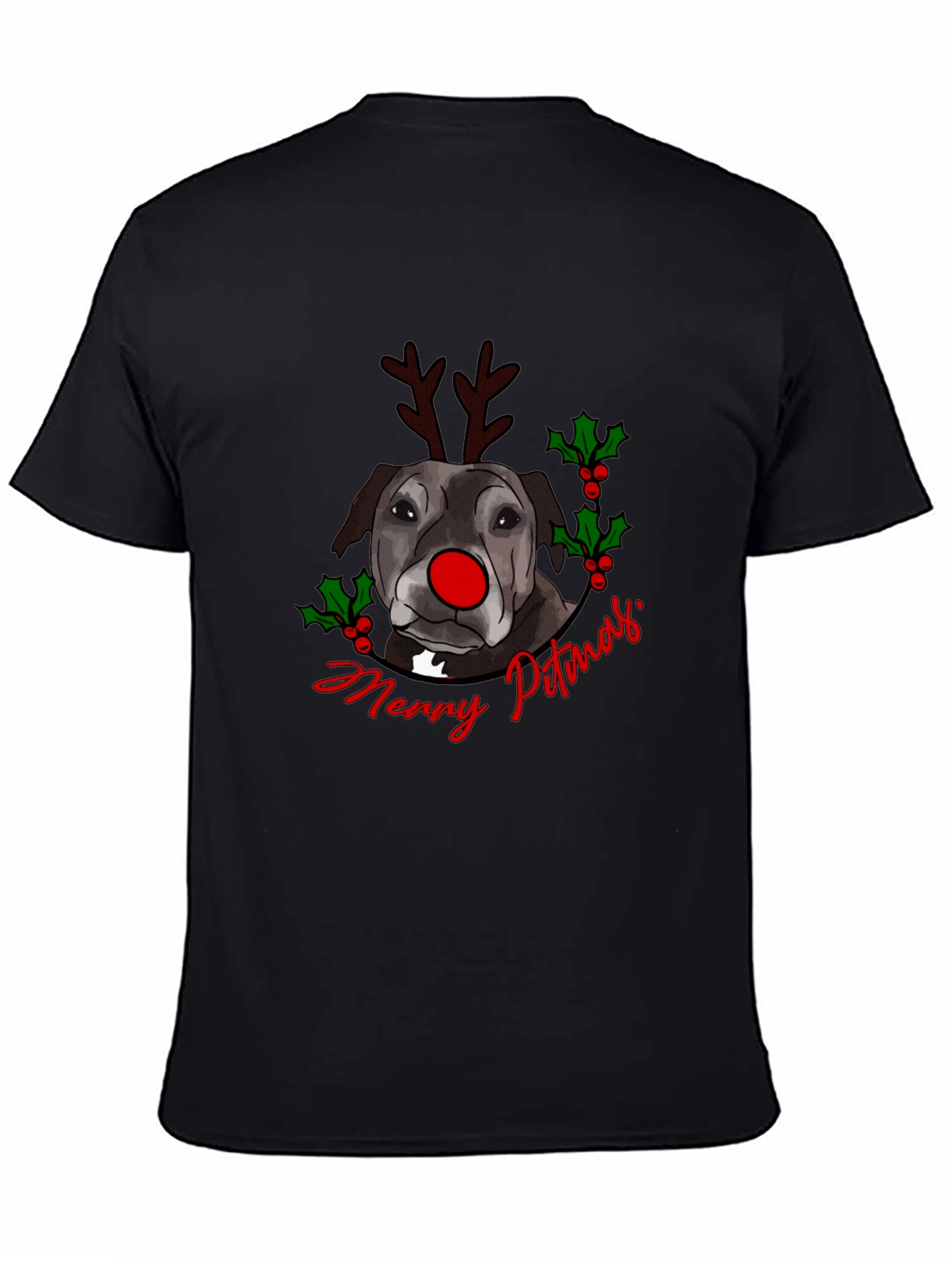 Merry Pitmas Dog Christmas T-Shirt