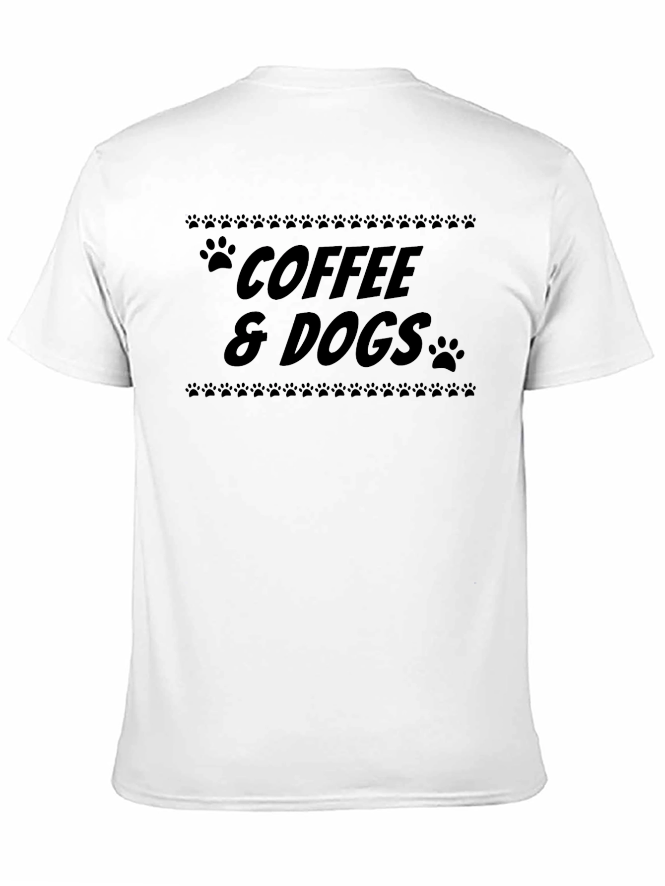Coffee & Dogs Black Graphic T-Shirt