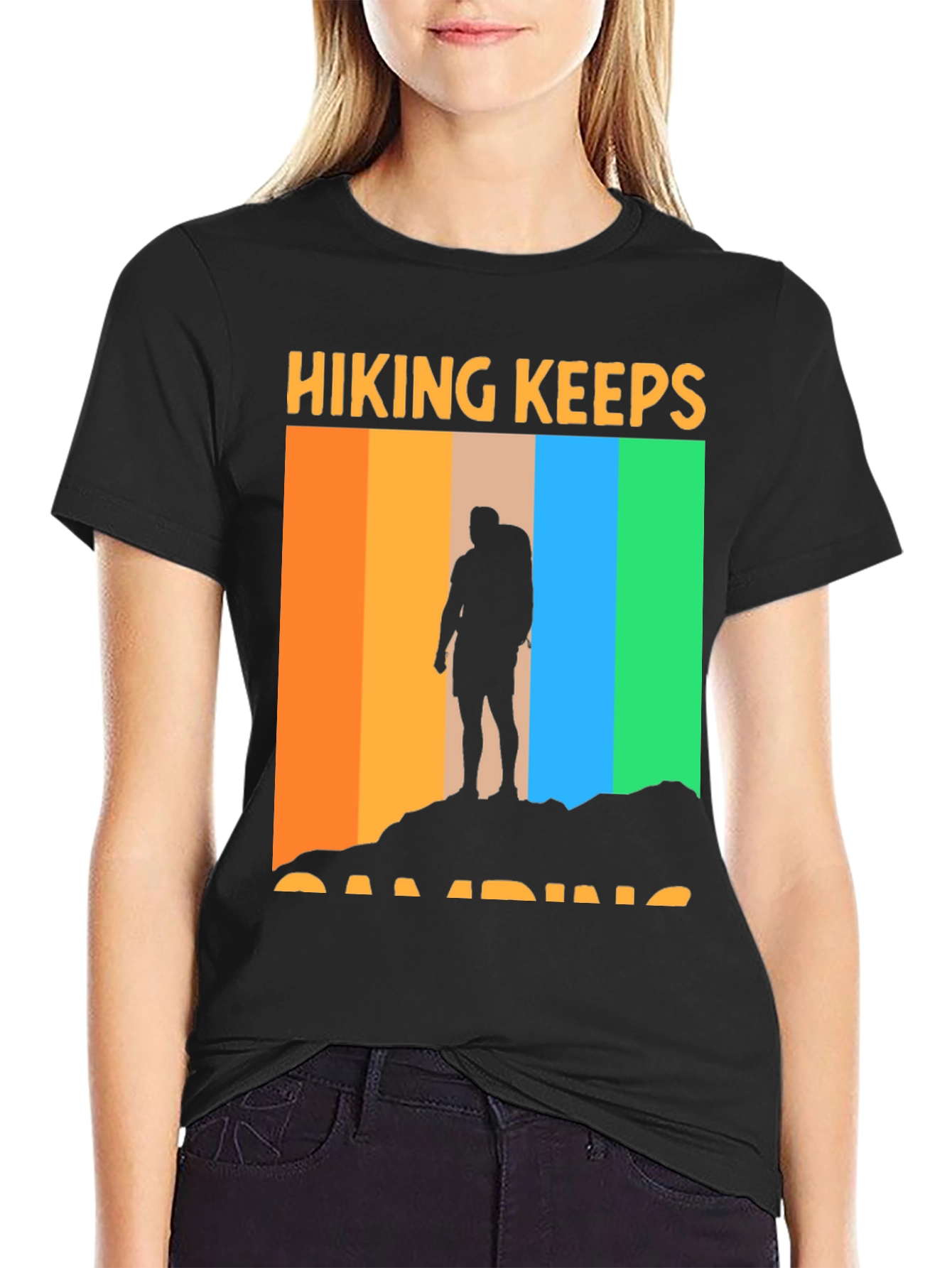 Hiking Keeps Camping T-Shirt Outdoor Adventure Tee