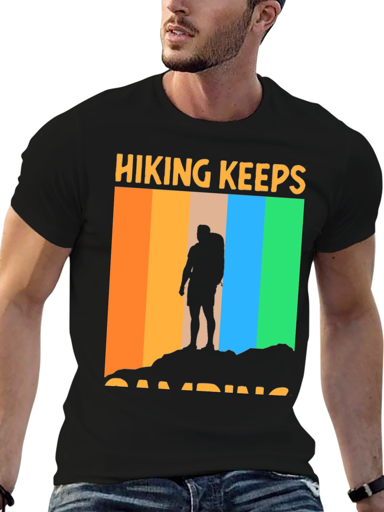 Hiking Keeps Camping T-Shirt Outdoor Adventure Tee