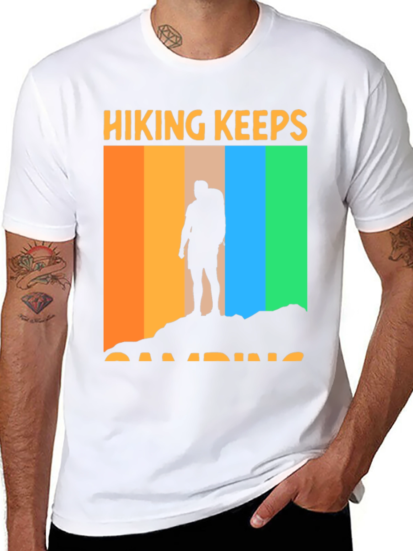Hiking Keeps Camping T-Shirt Outdoor Adventure Tee