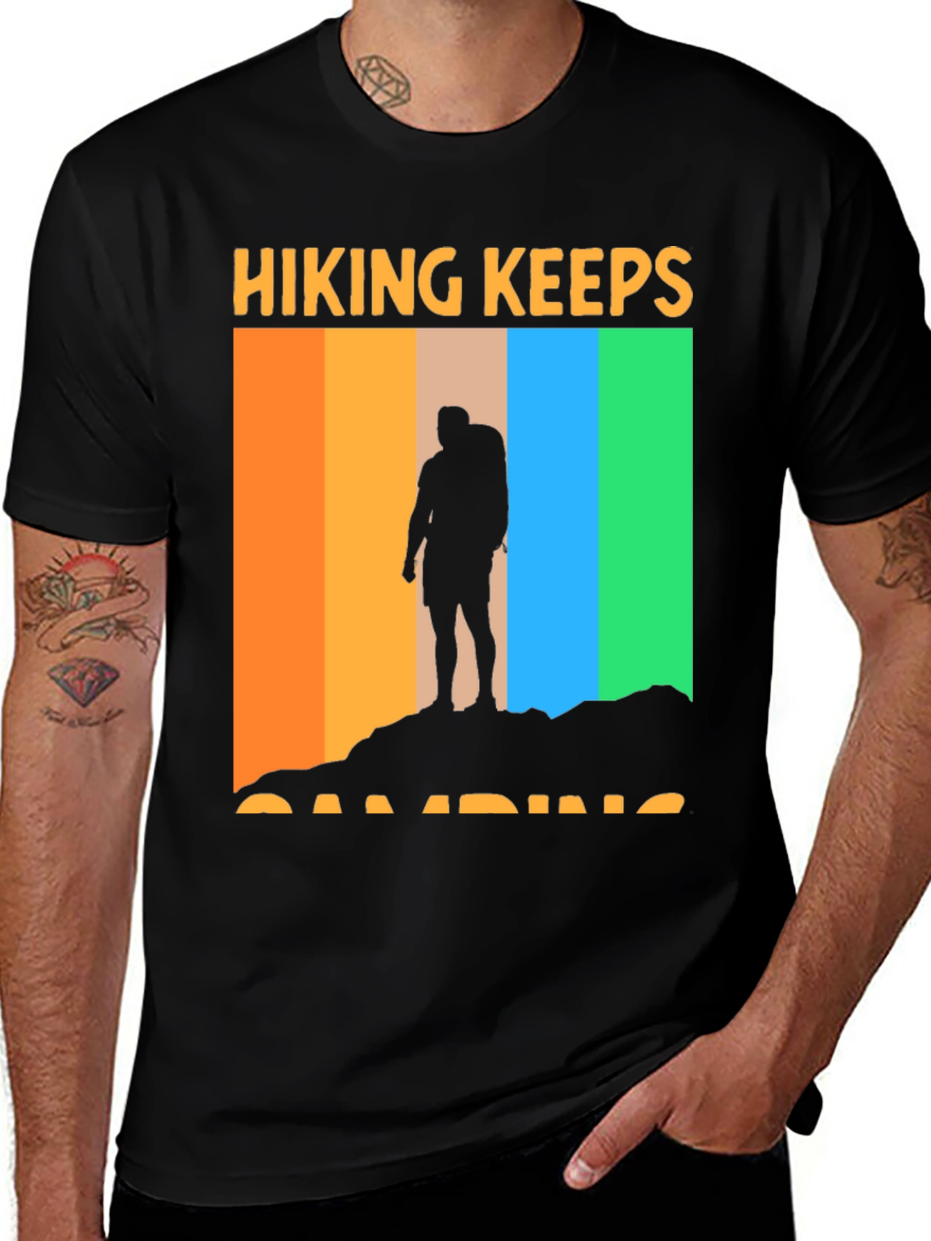 Hiking Keeps Camping T-Shirt Outdoor Adventure Tee