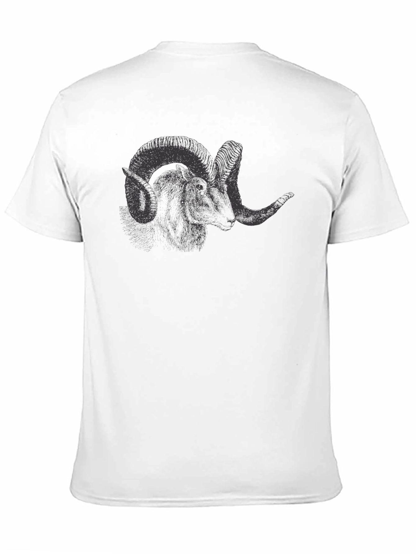 Ram Graphic Tee - Black Cotton T-Shirt