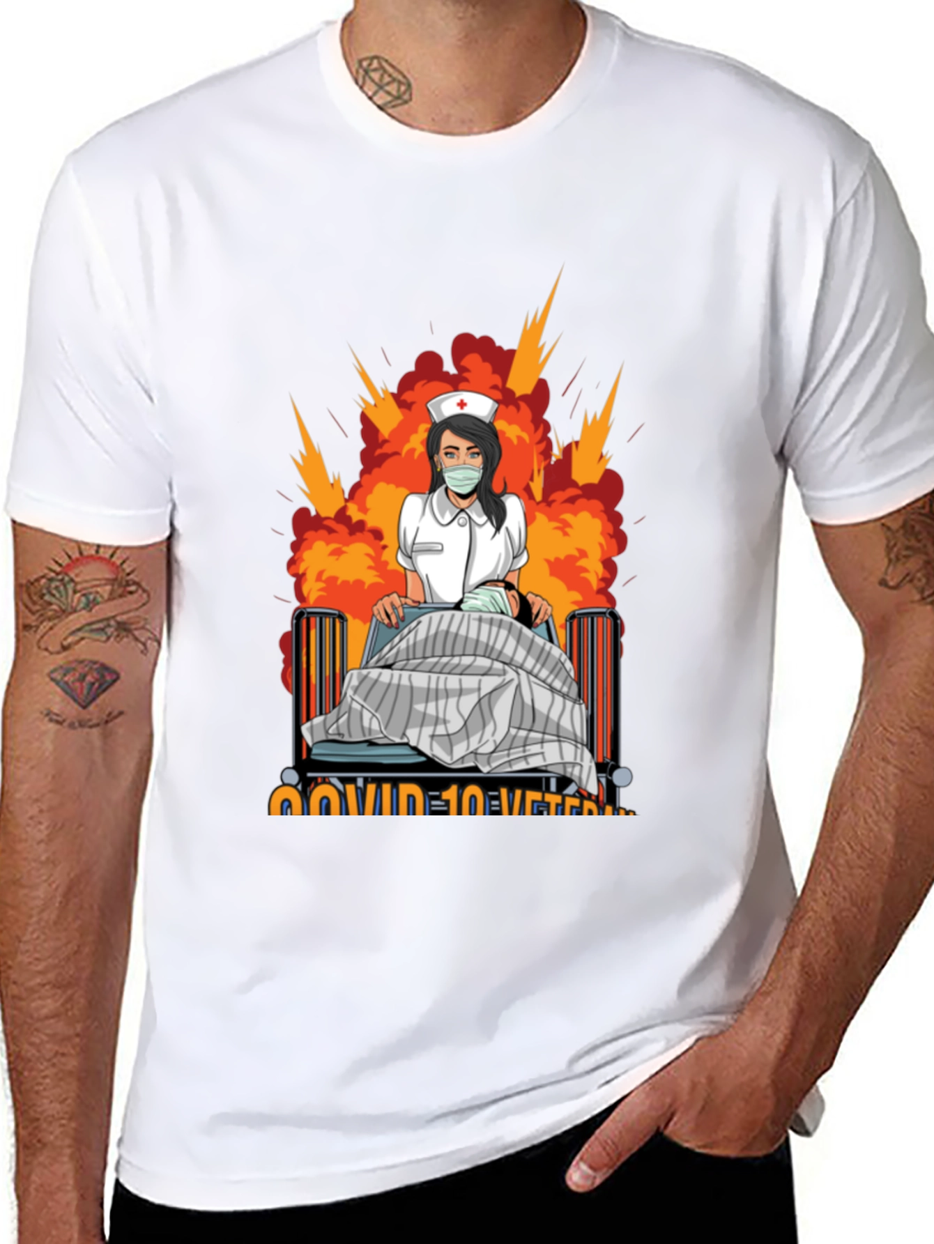 COVID Veteran T-Shirt - Nurse Design