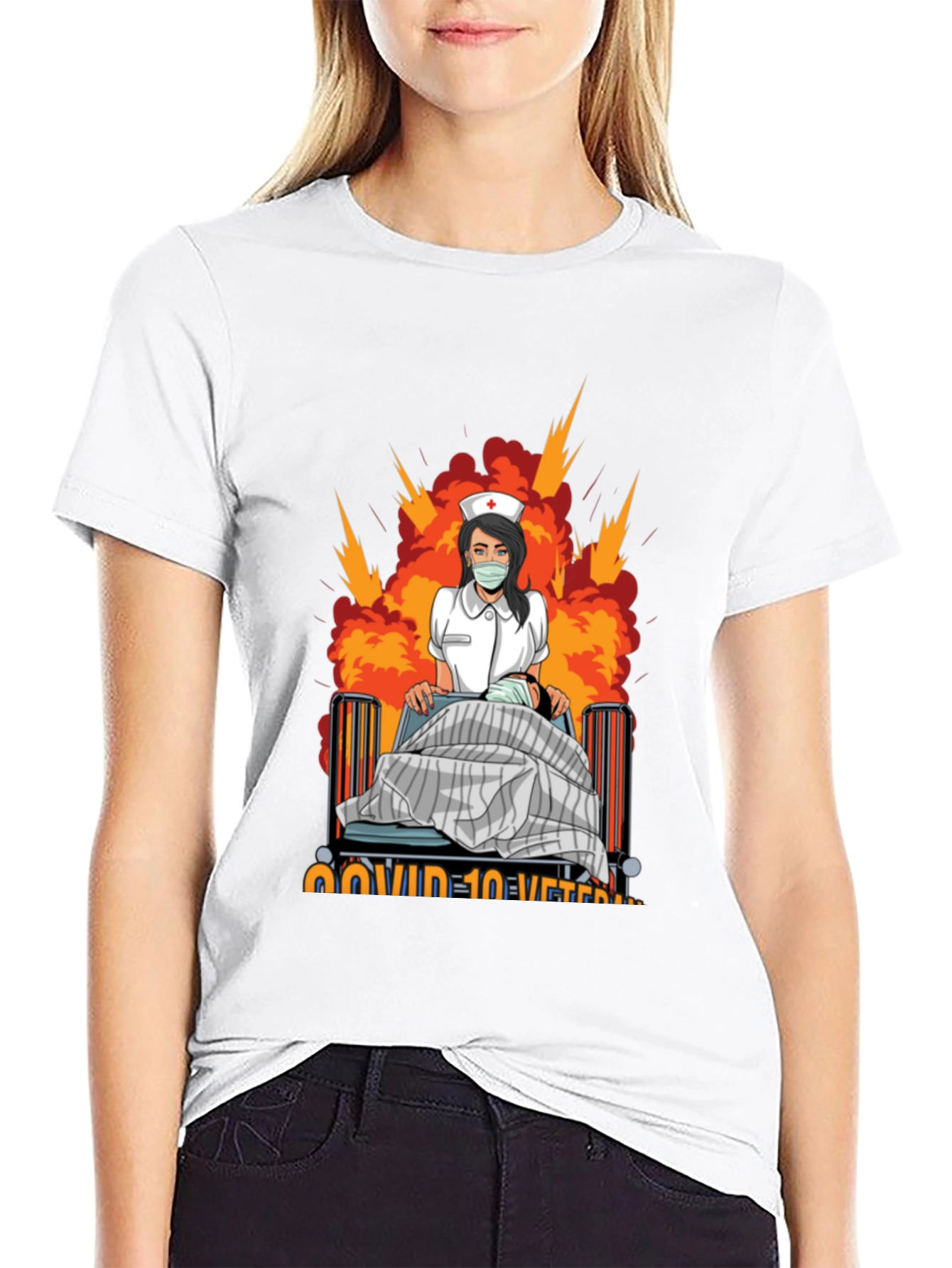 COVID Veteran T-Shirt - Nurse Design