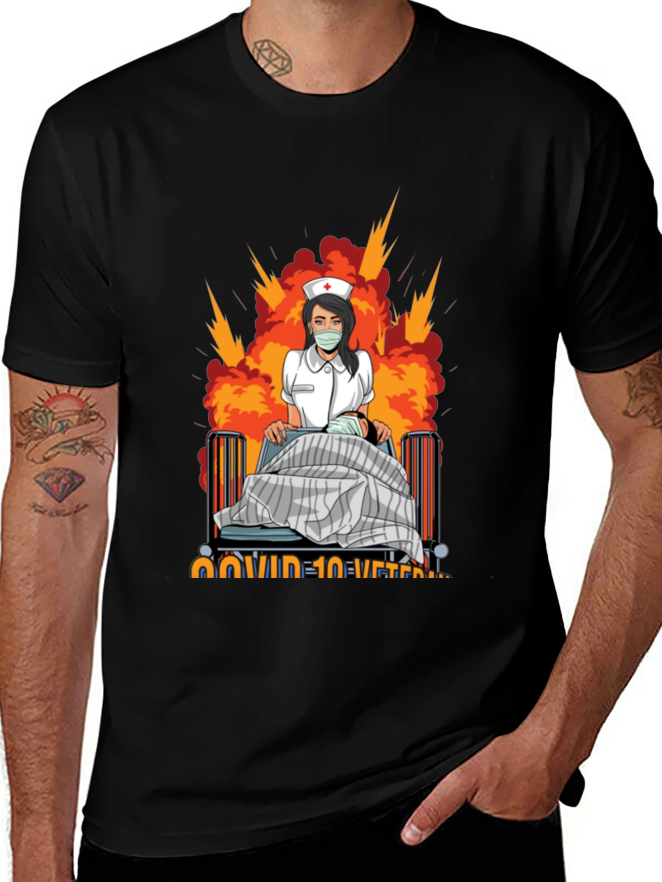 COVID Veteran T-Shirt - Nurse Design