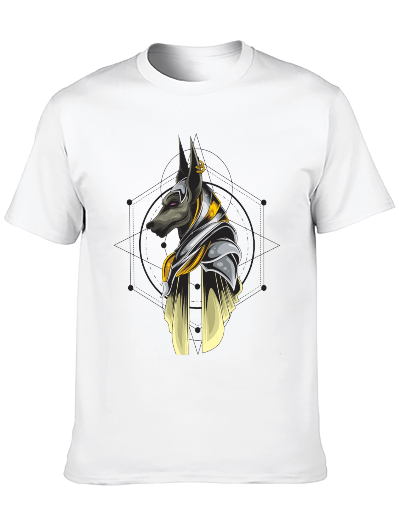 Anubis Graphic Print Black T-Shirt