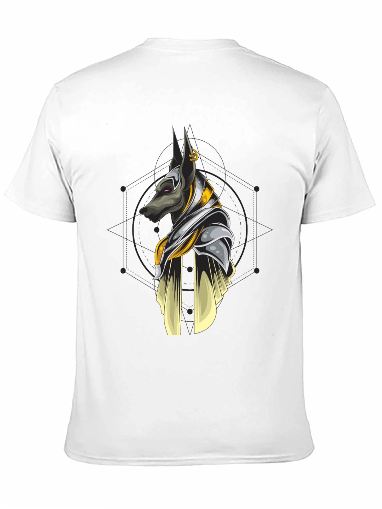 Anubis Graphic Print Black T-Shirt