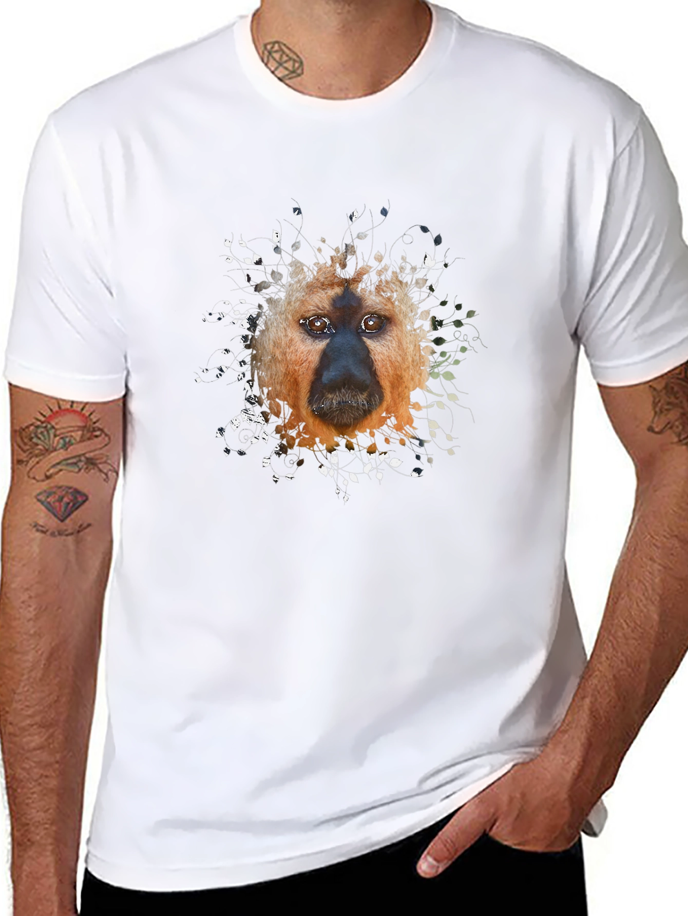 Monkey Face Graphic Black T-Shirt