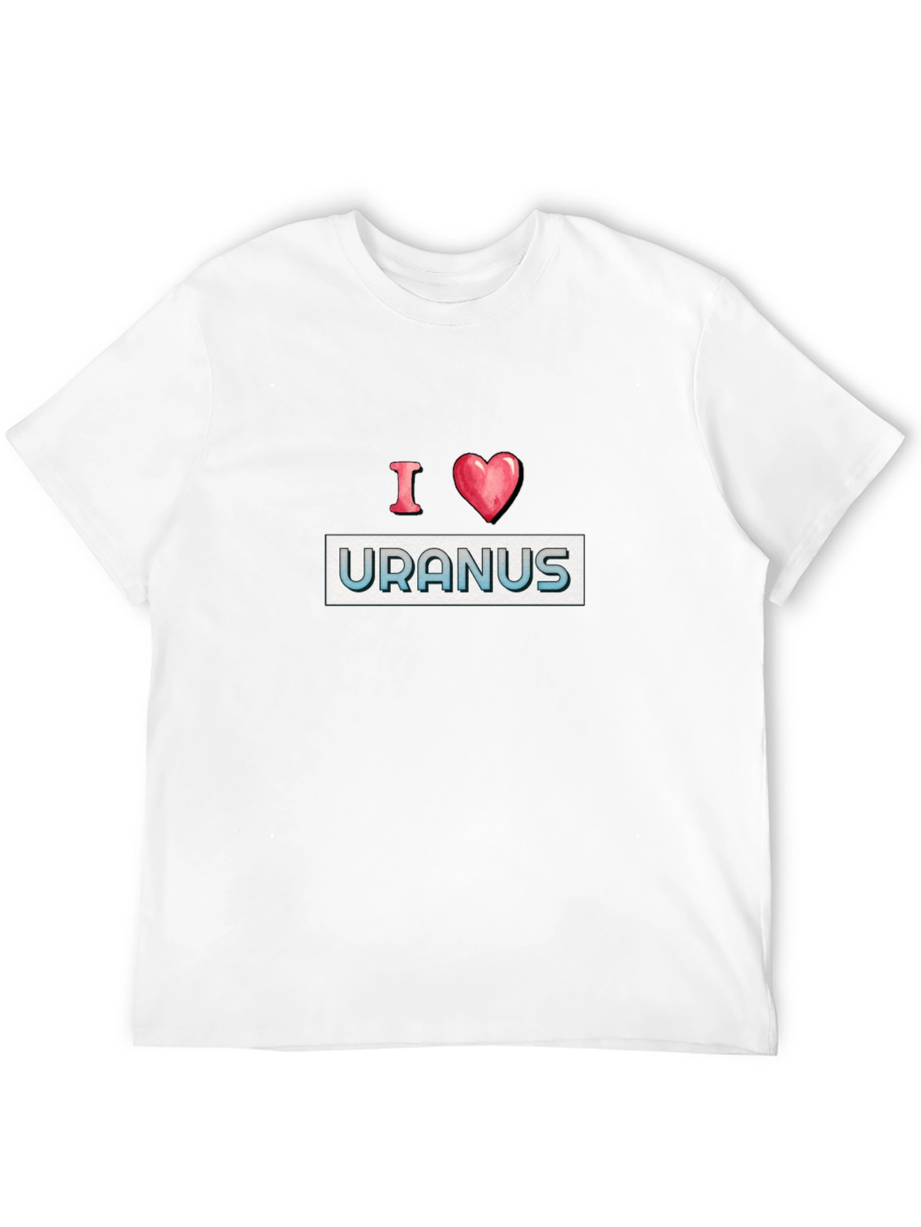 I Heart Uranus Black T-Shirt - Space Lover Tee