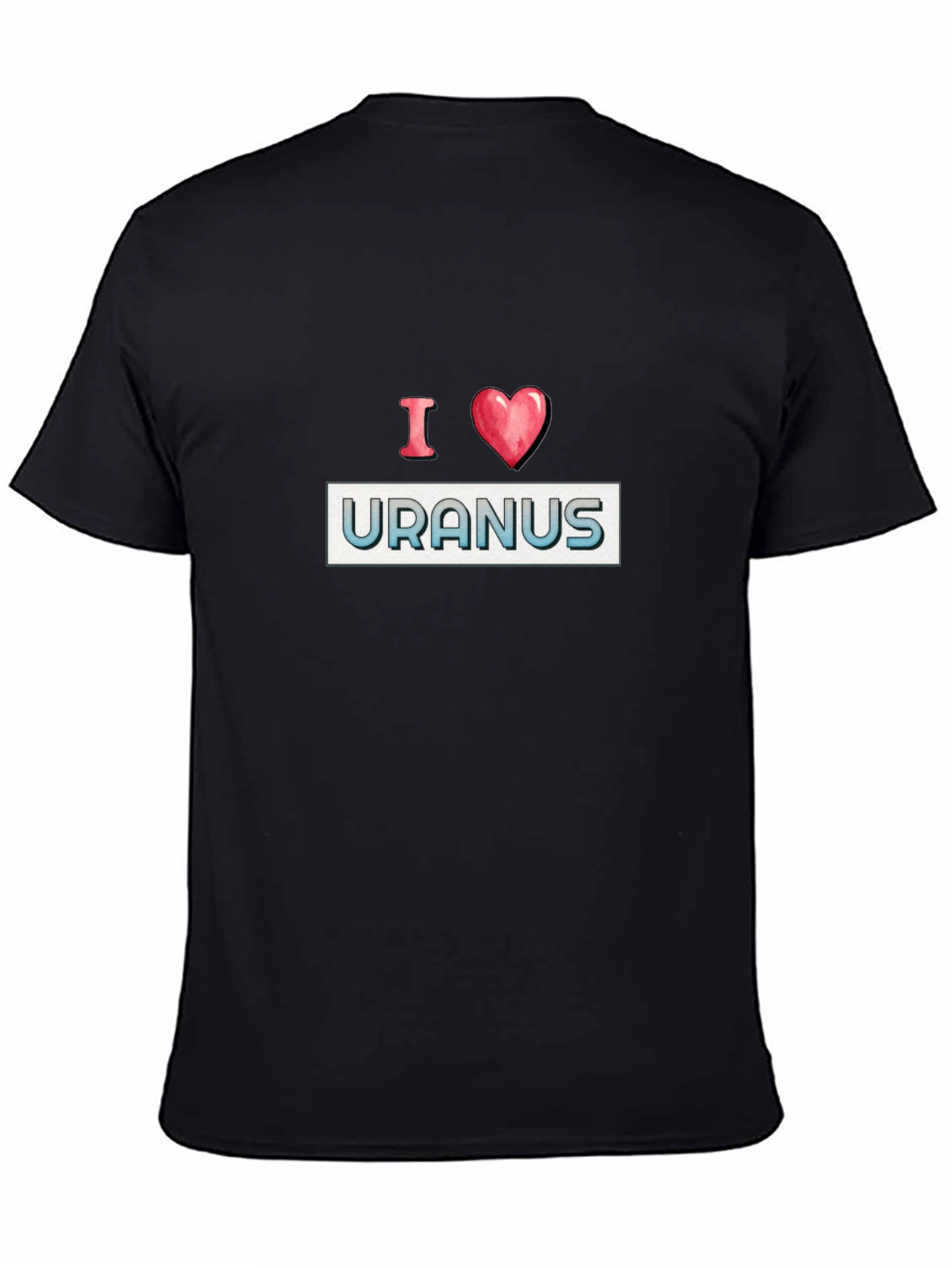 I Heart Uranus Black T-Shirt - Space Lover Tee
