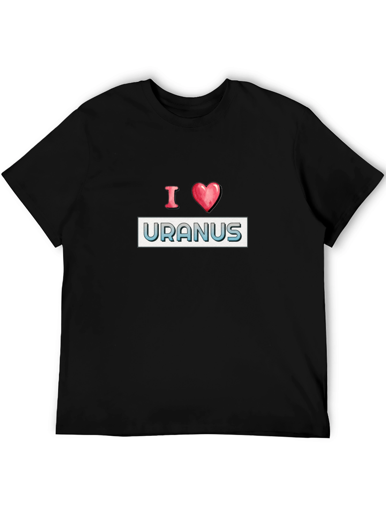 I Heart Uranus Black T-Shirt - Space Lover Tee