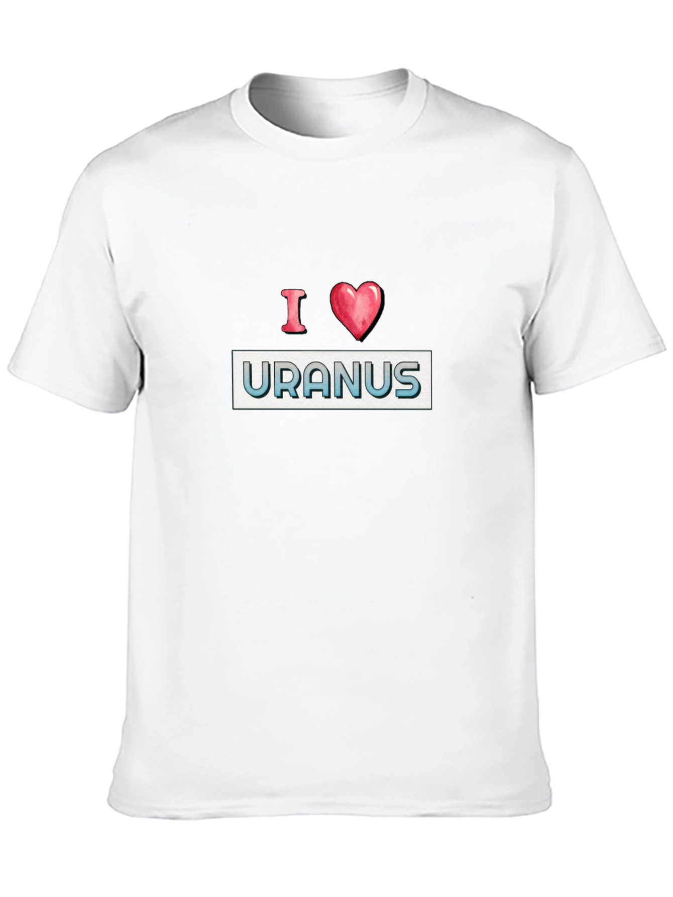 I Heart Uranus Black T-Shirt - Space Lover Tee