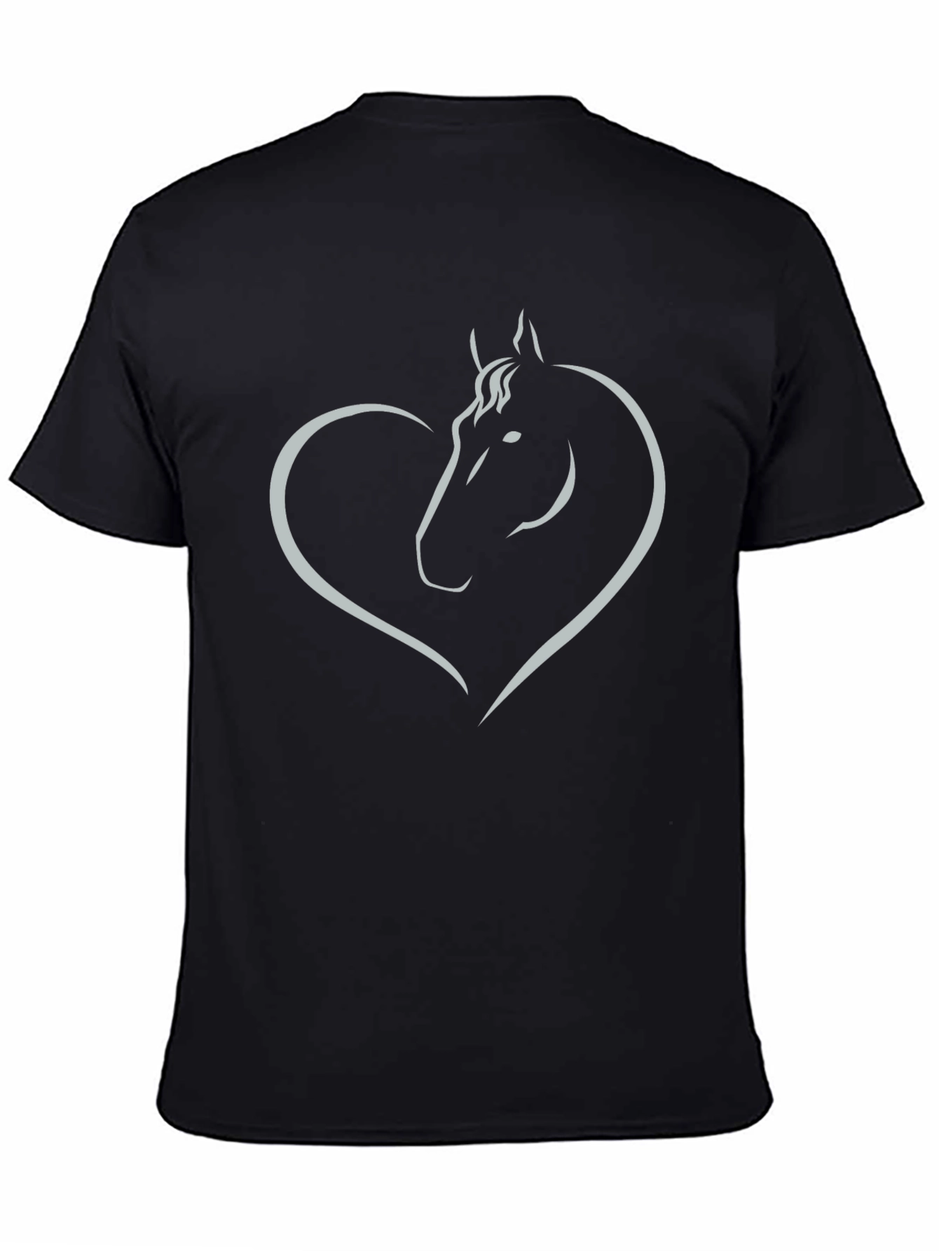 Horse Heart Graphic Black T-Shirt