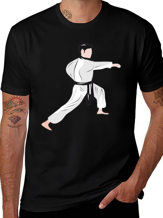 Karate Stance Graphic Tee - Black Martial Arts Shirt