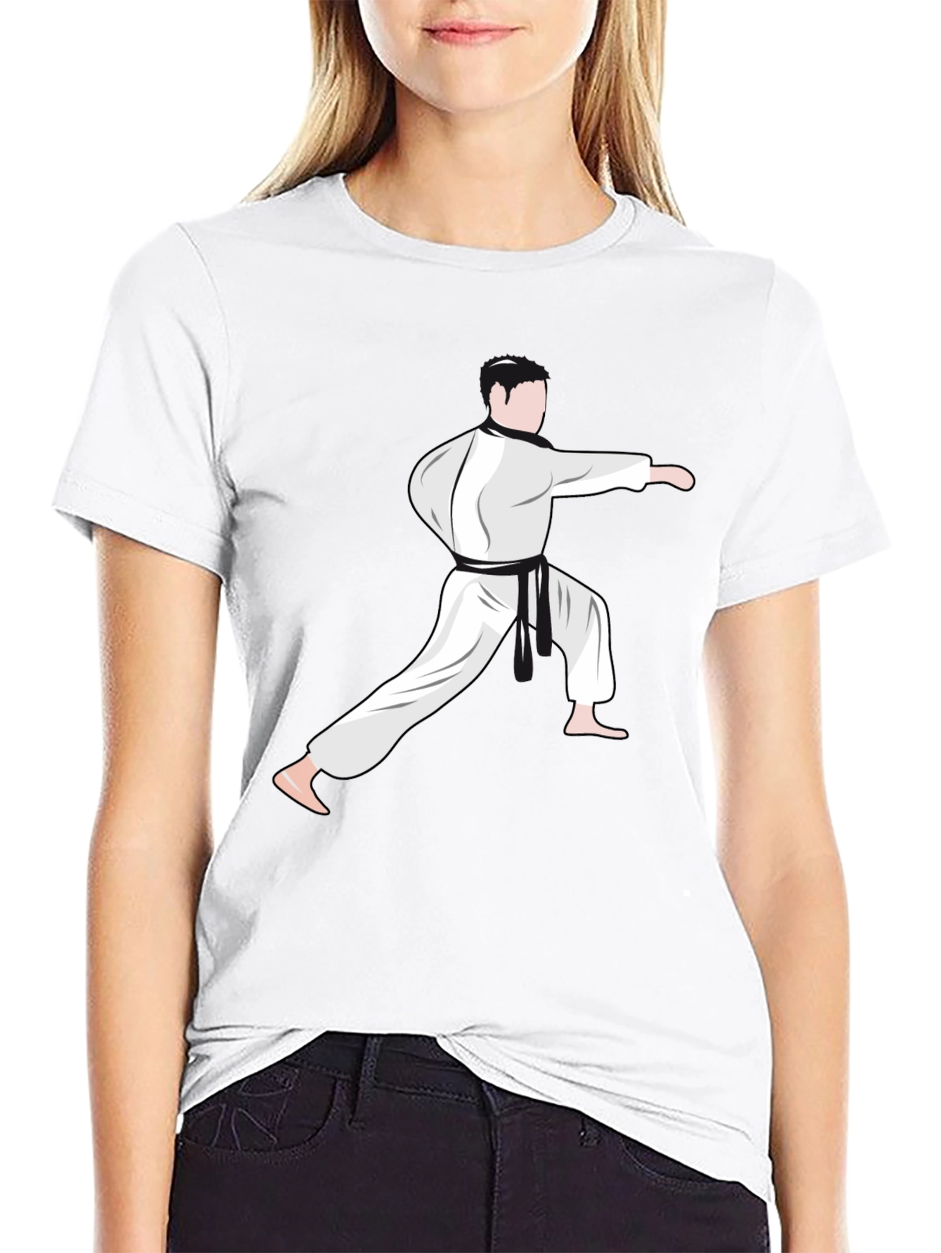 Karate Stance Graphic Tee - Black Martial Arts Shirt