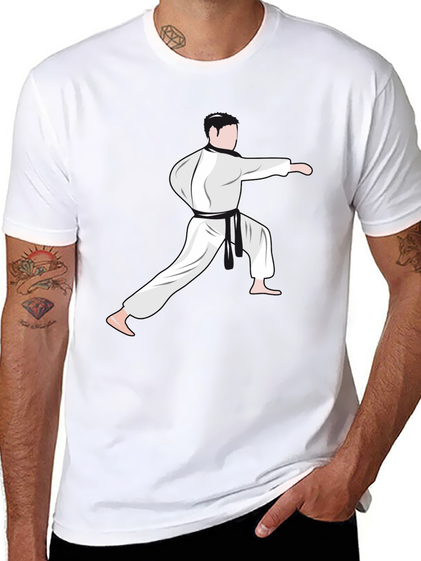 Karate Stance Graphic Tee - Black Martial Arts Shirt