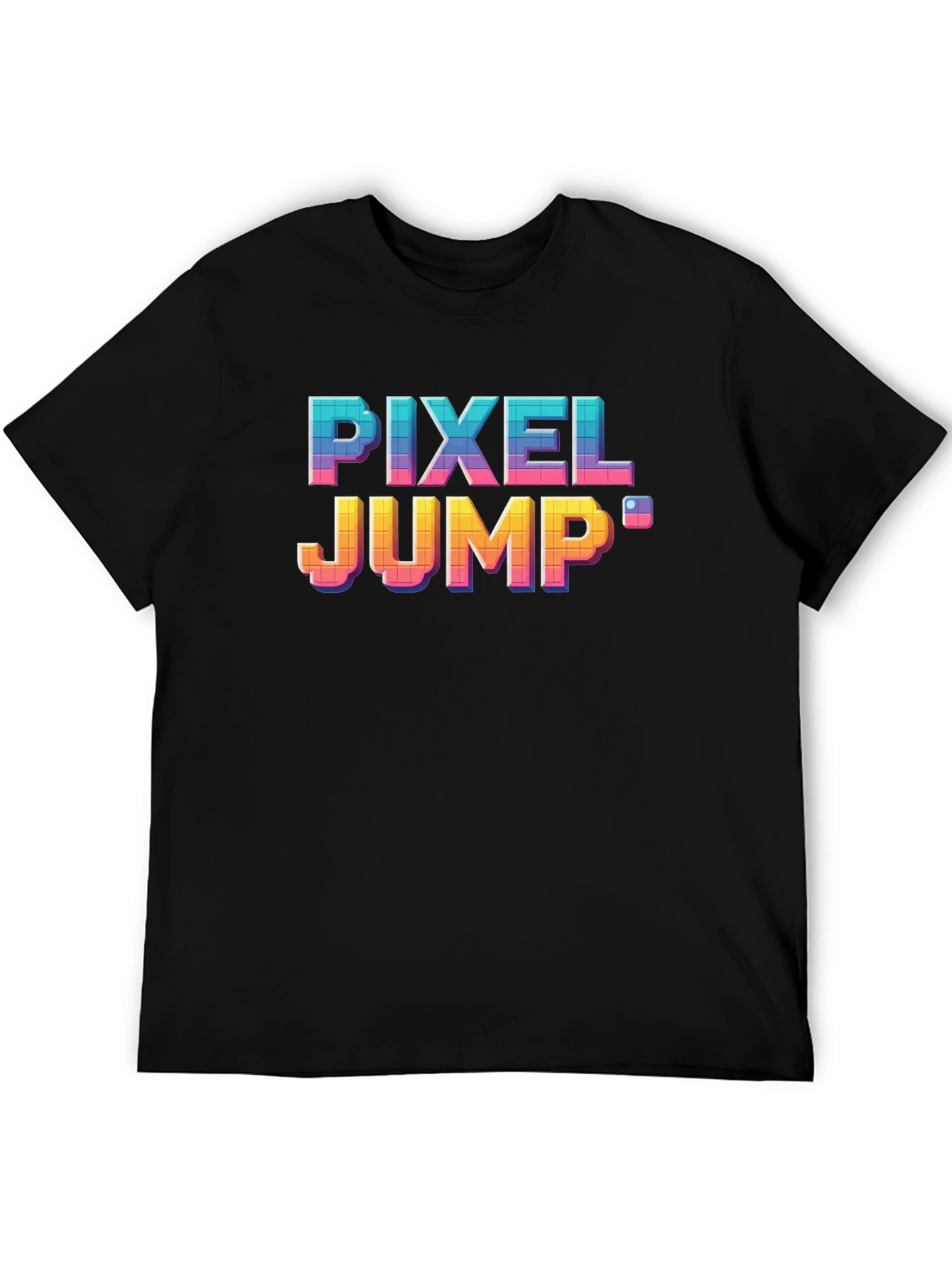 Pixel Jump Retro Gaming T-Shirt - Black