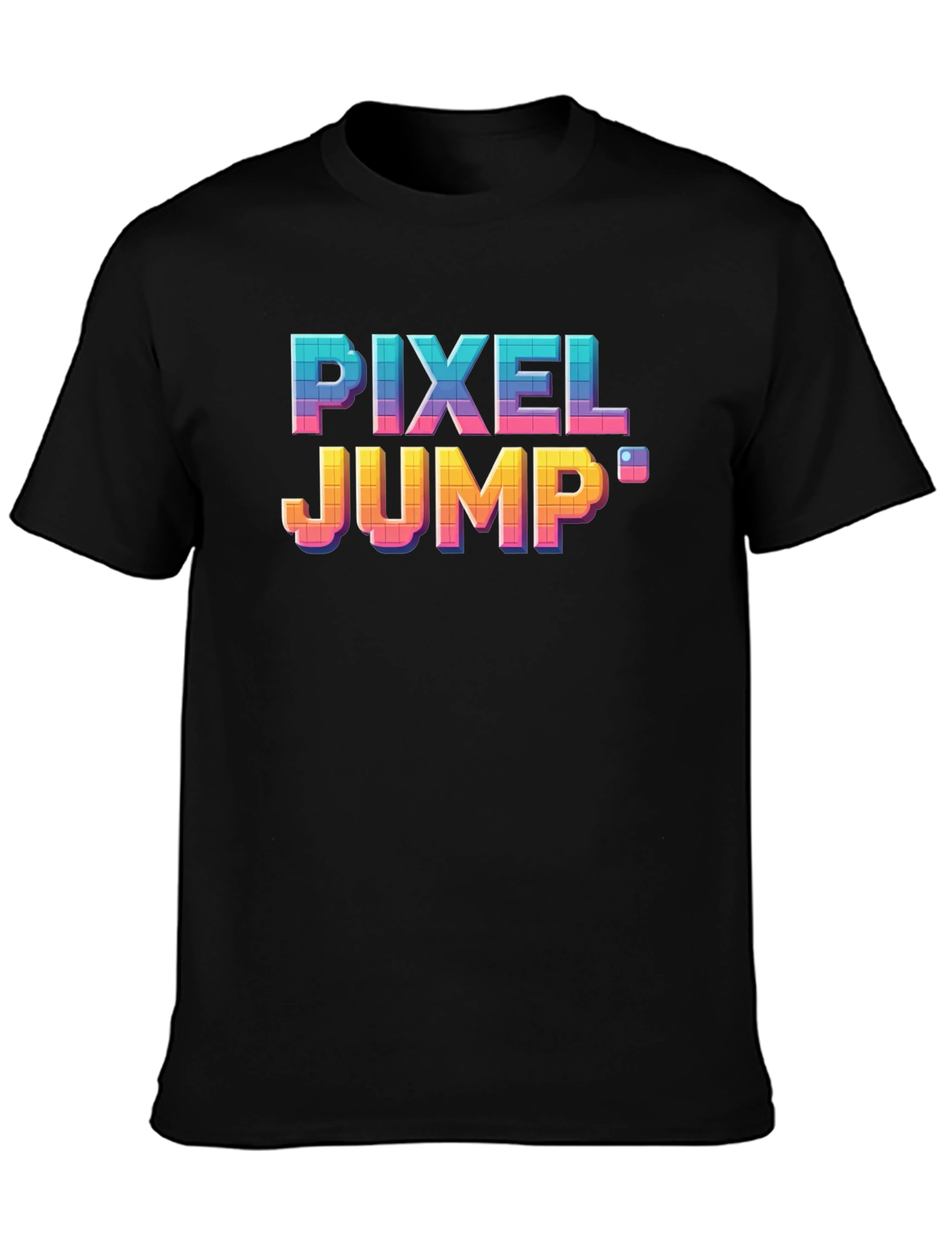 Pixel Jump Retro Gaming T-Shirt - Black