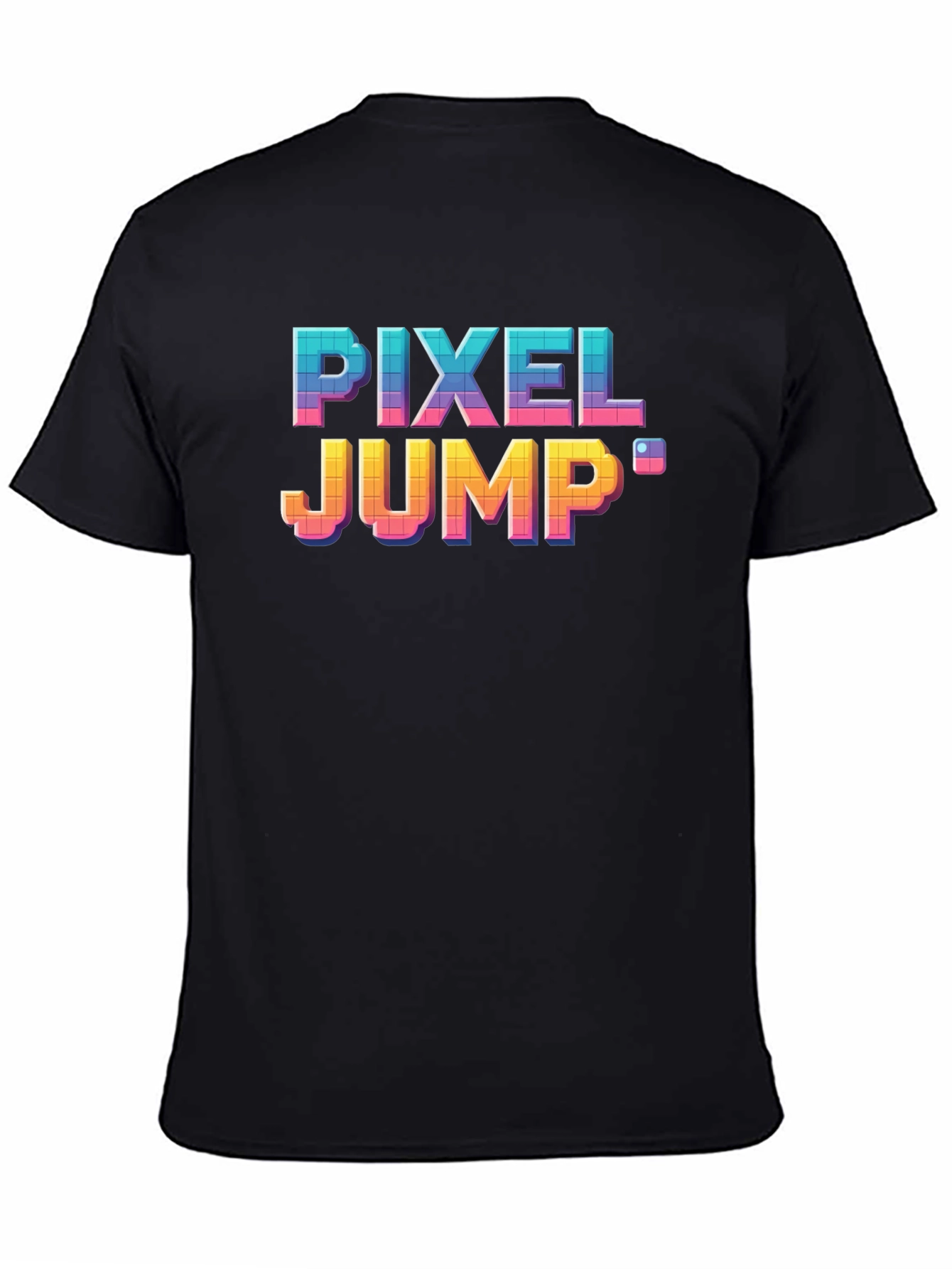 Pixel Jump Retro Gaming T-Shirt - Black