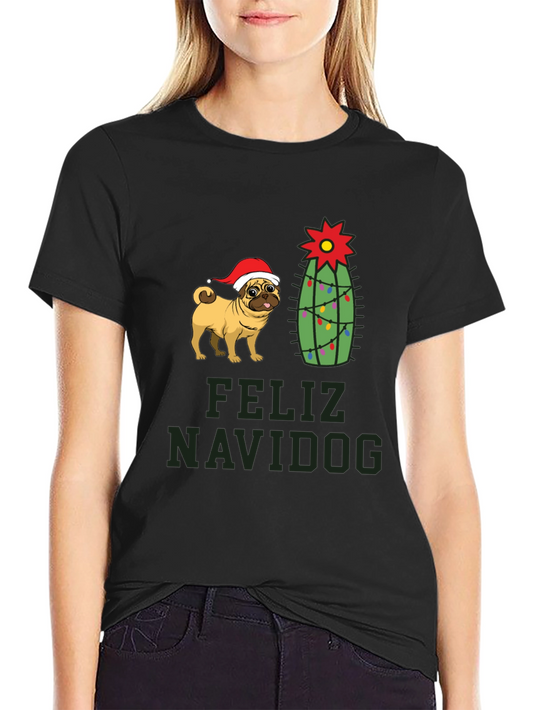 Feliz Navidog Pug Christmas T-Shirt