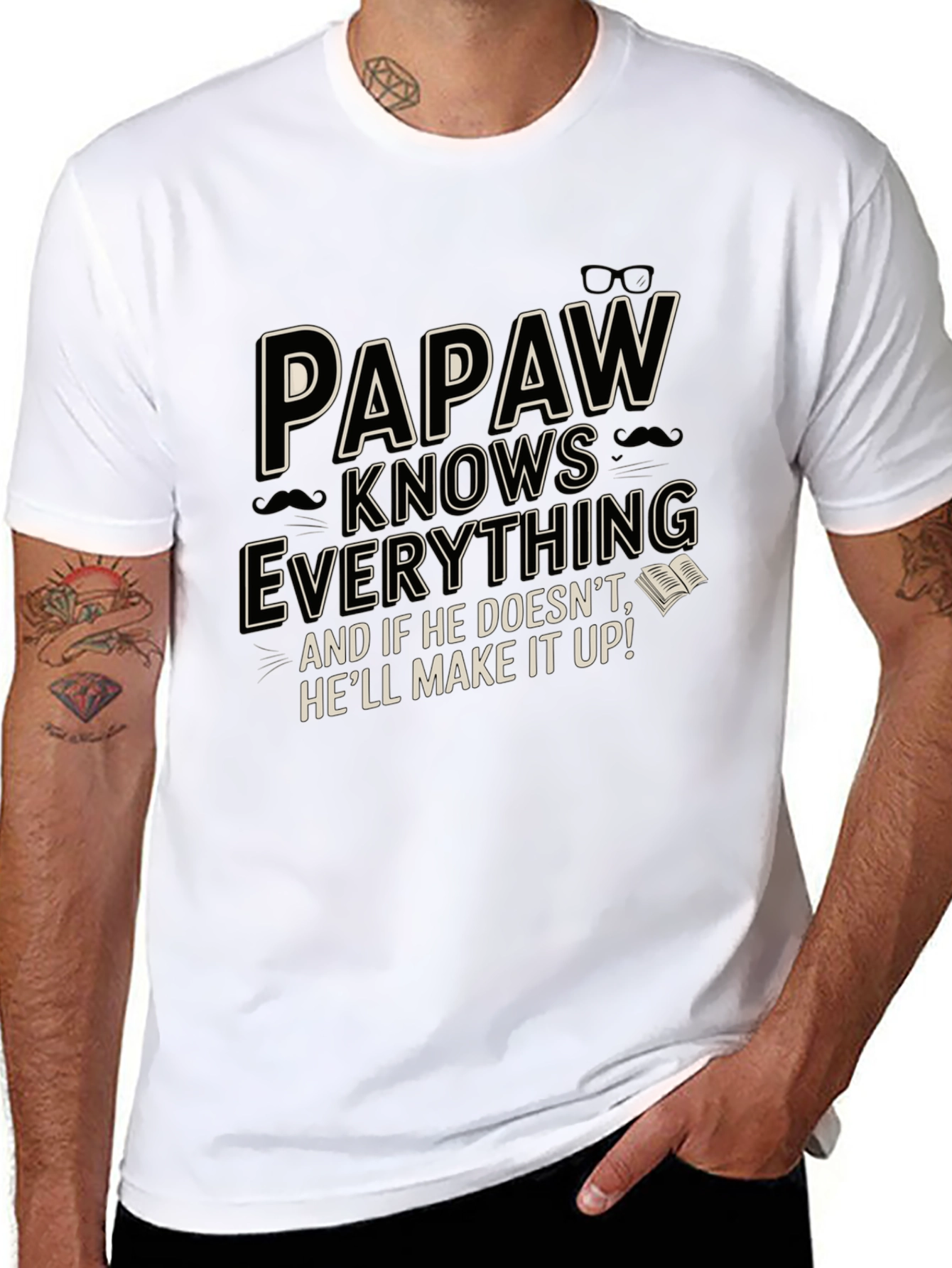 Papaw Knows Everything Graphic Tee