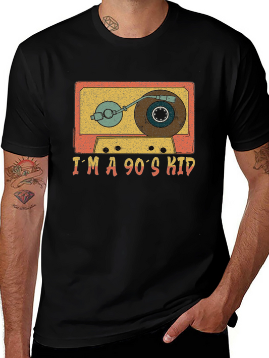 Retro 90s Kid Cassette Player Graphic Tee
