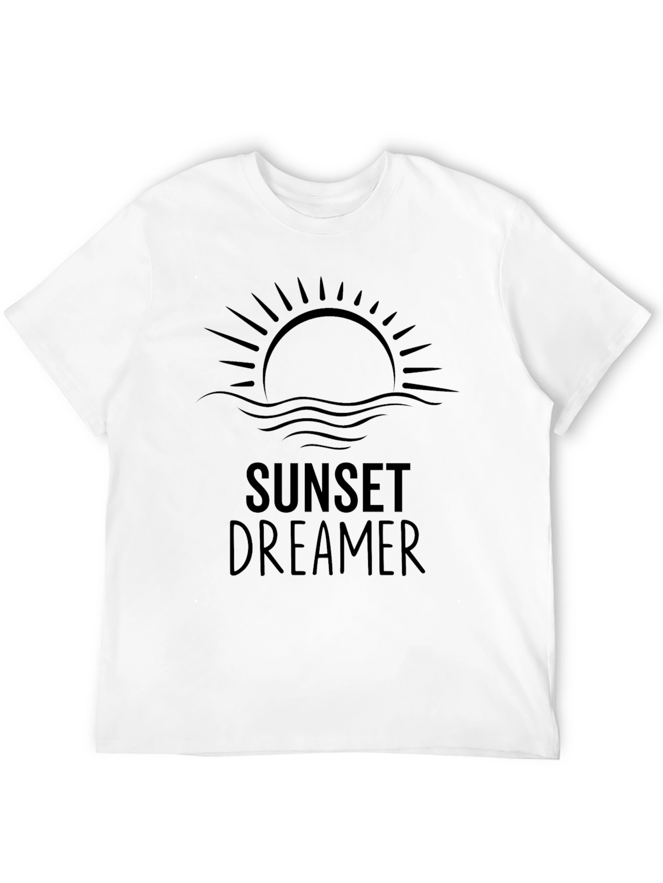 Sunset Dreamer Graphic Tee - Black
